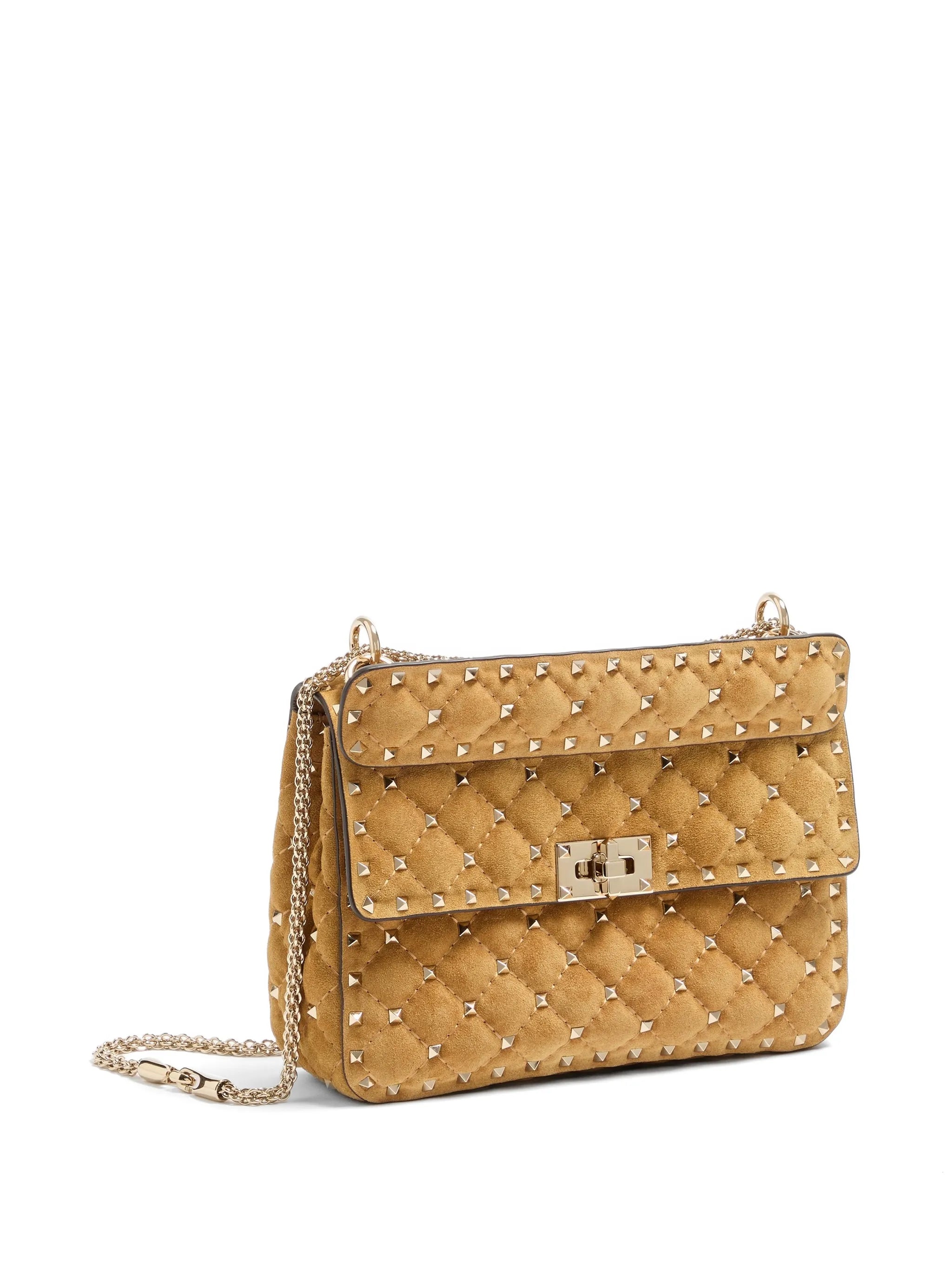 Rockstud Spike medium suede bag
