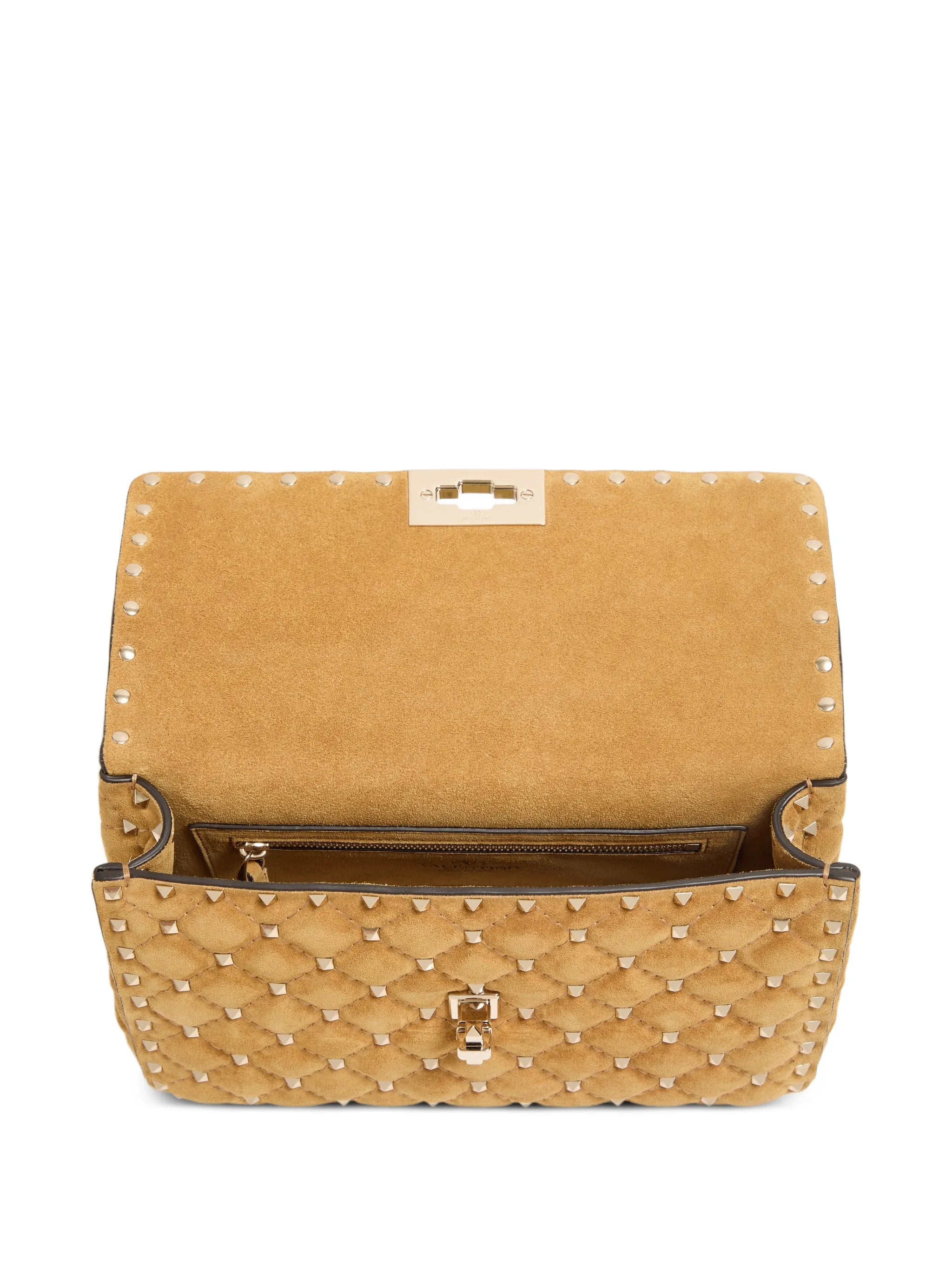 Rockstud Spike medium suede bag