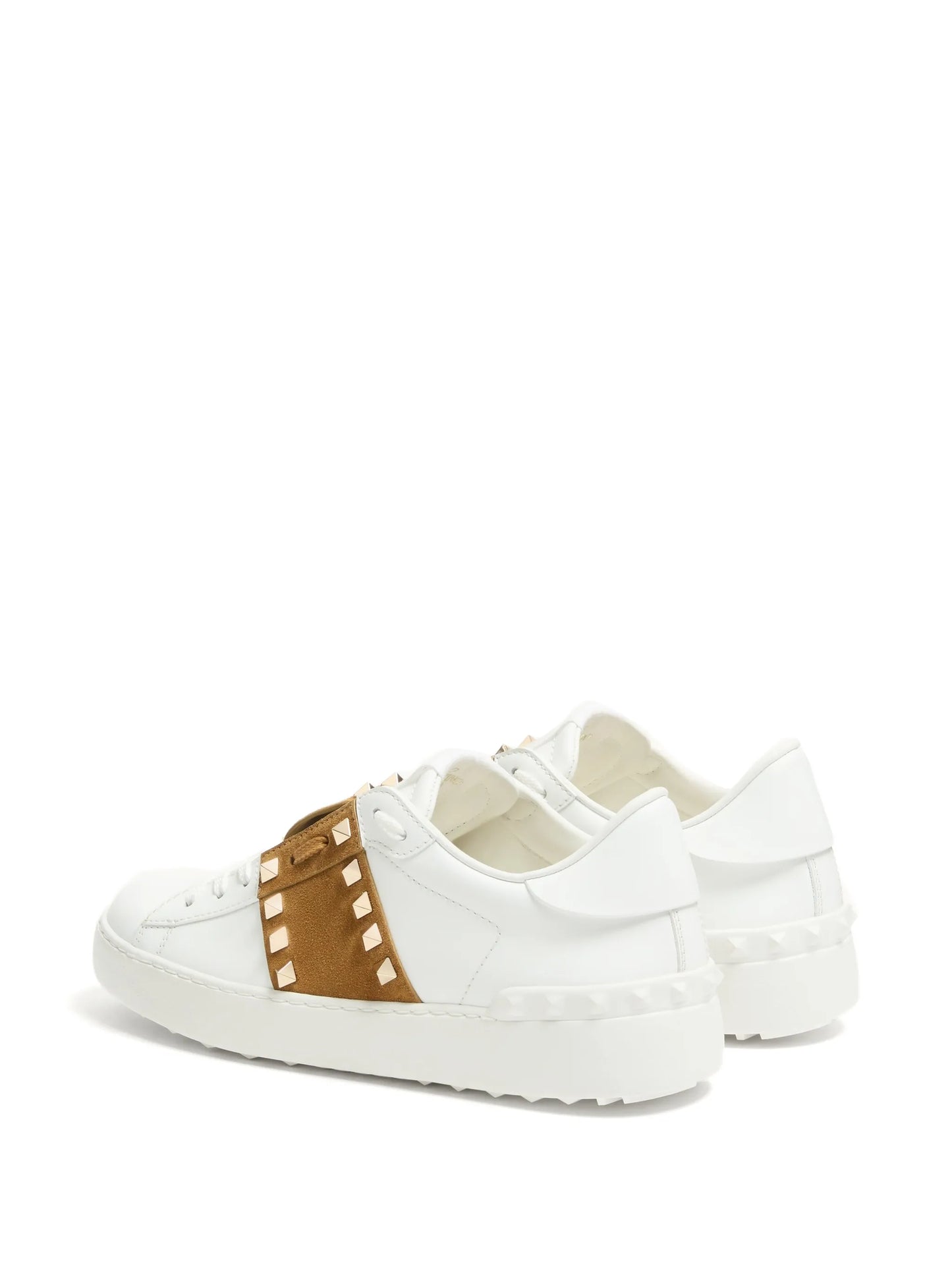 Rockstud untitled sneakers in calfskin with split leather band