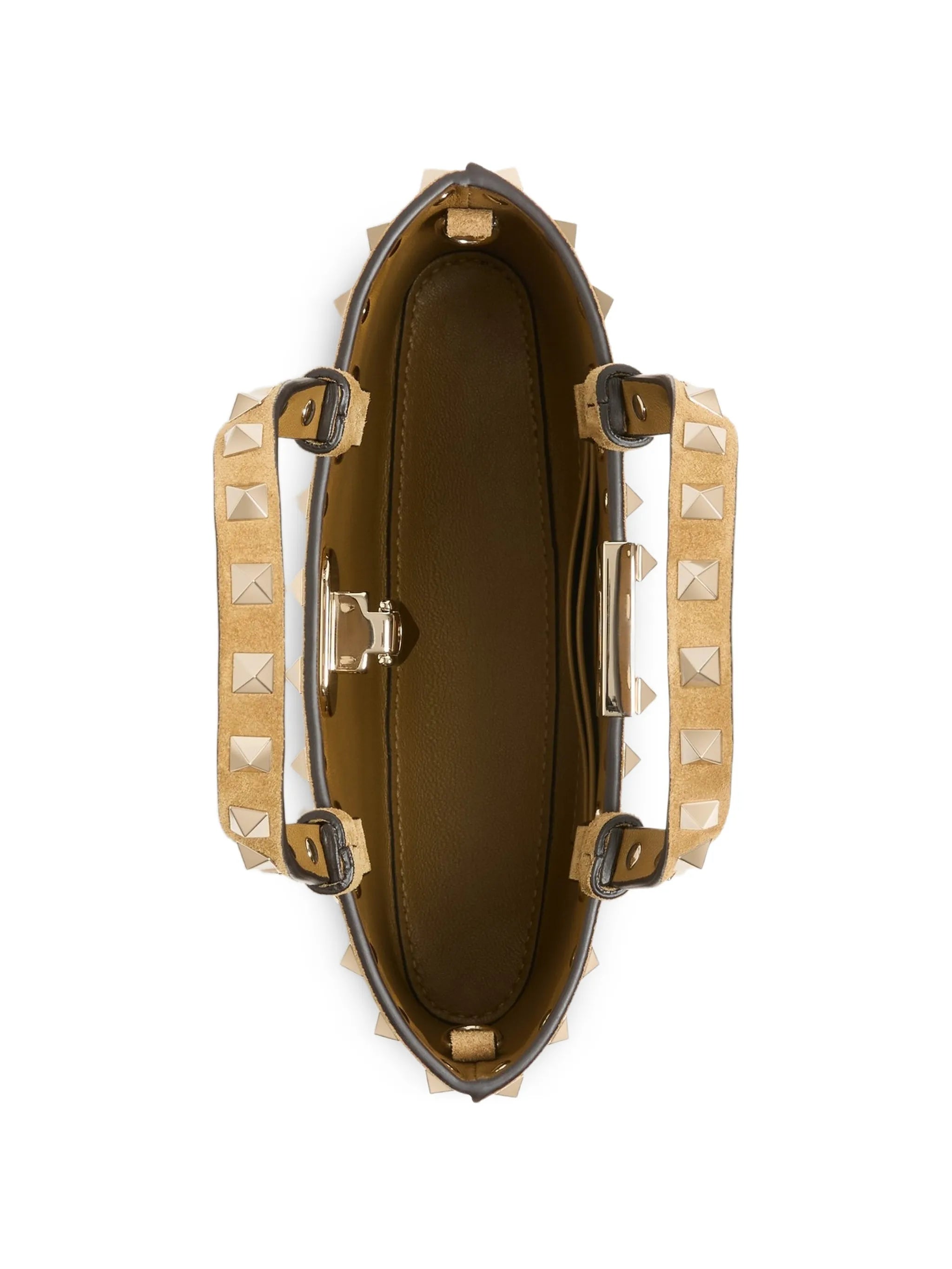 Rockstud mini suede shopping bag