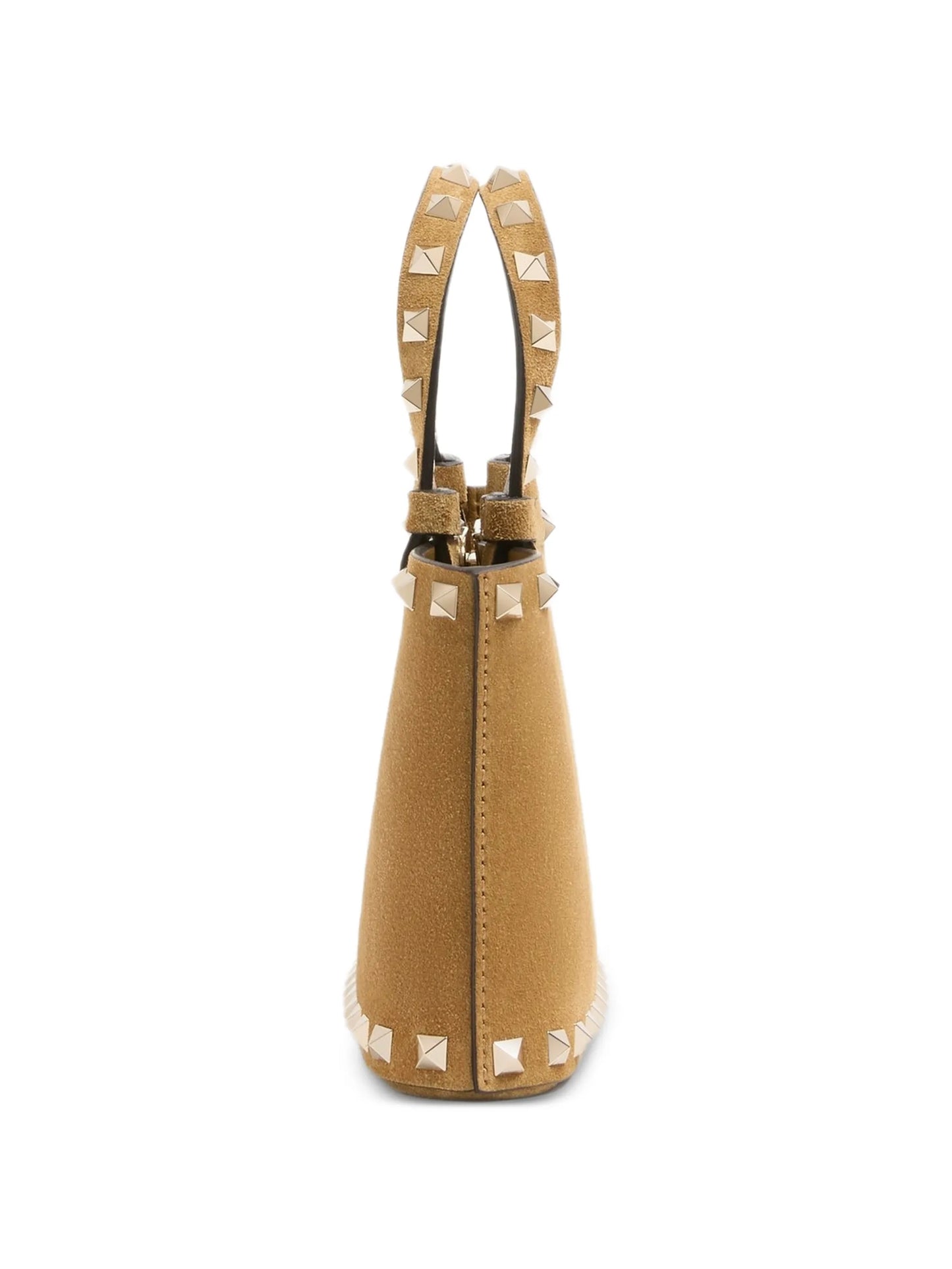 Rockstud mini suede shopping bag