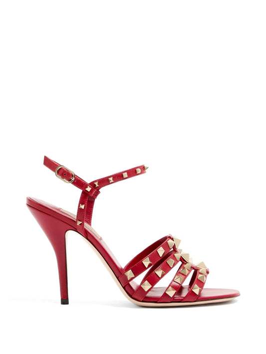 Rockstud kidskin sandals 100mm