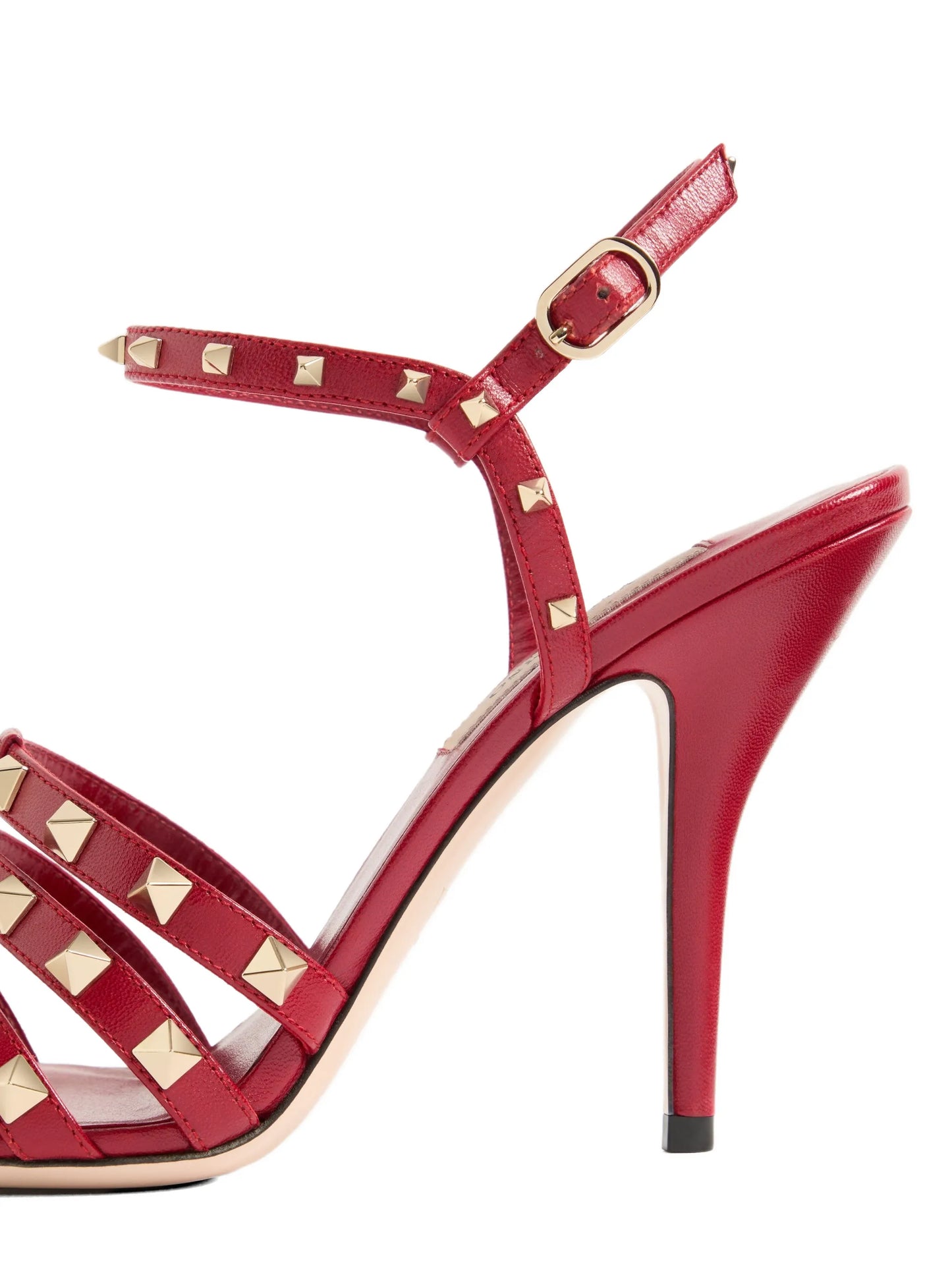 Rockstud kidskin sandals 100mm