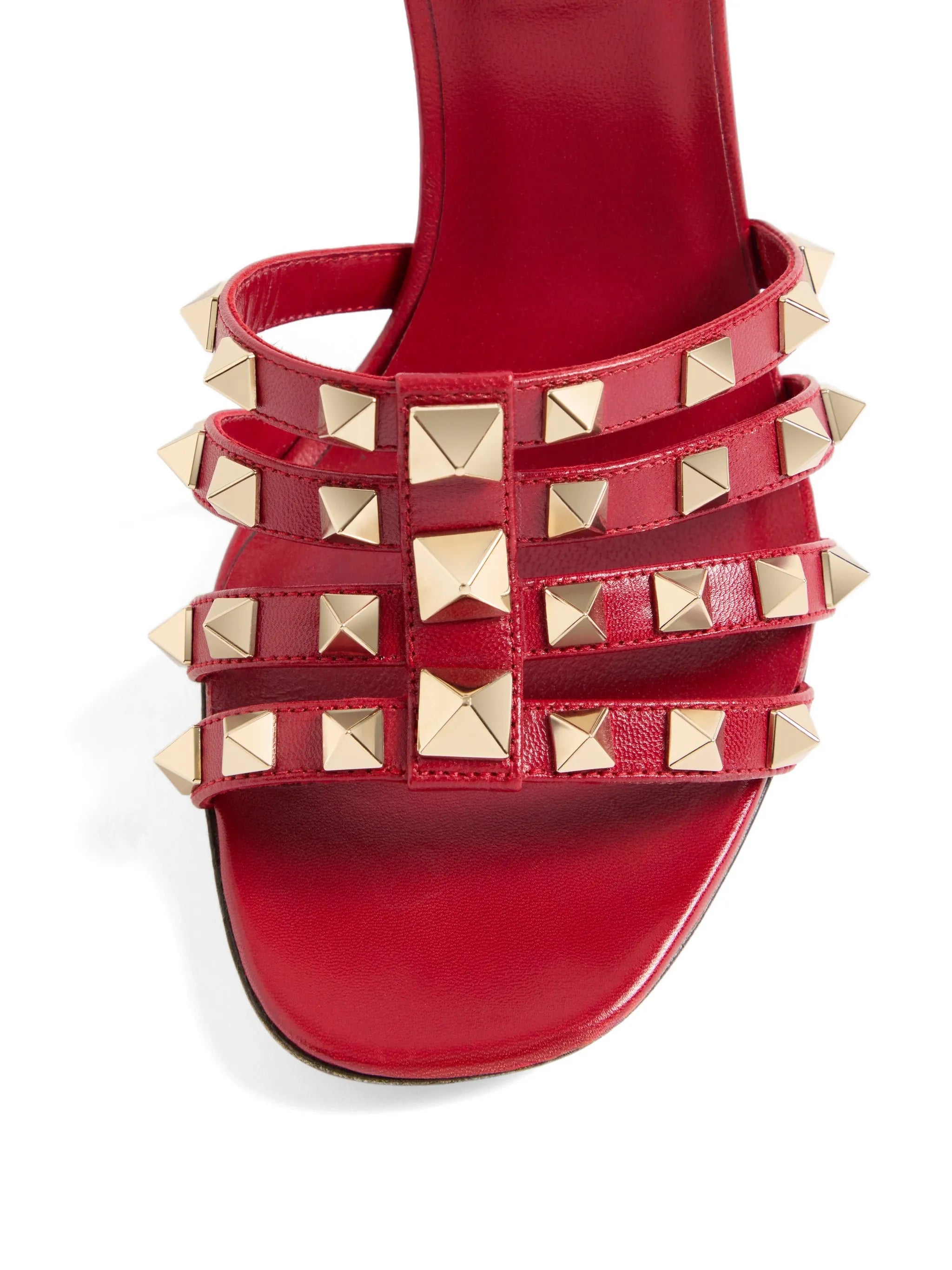 Rockstud kidskin sandals 100mm