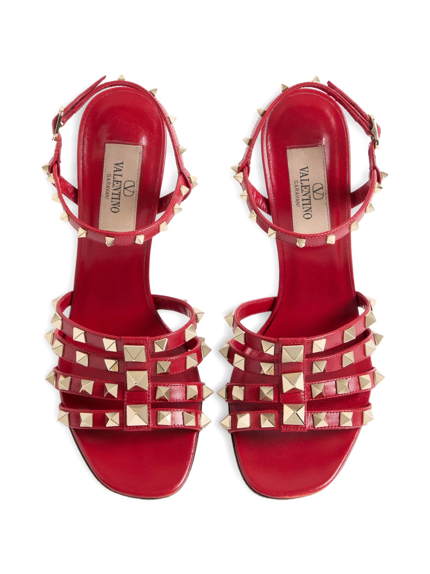 Rockstud kidskin sandals 100mm