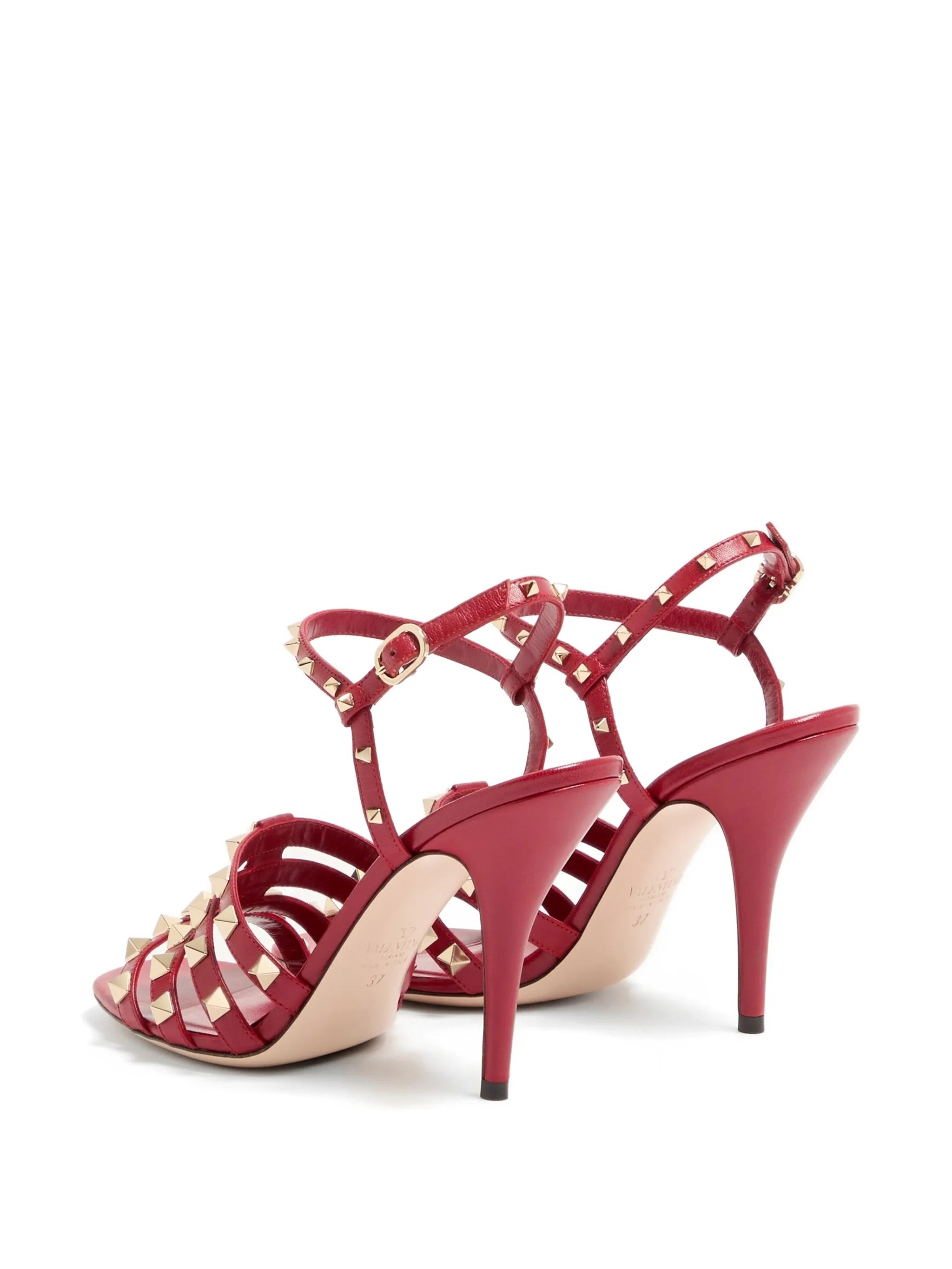 Rockstud kidskin sandals 100mm