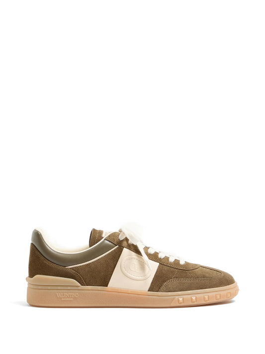 Upvillage low-top trainers in split leather and calfskin nappa leather