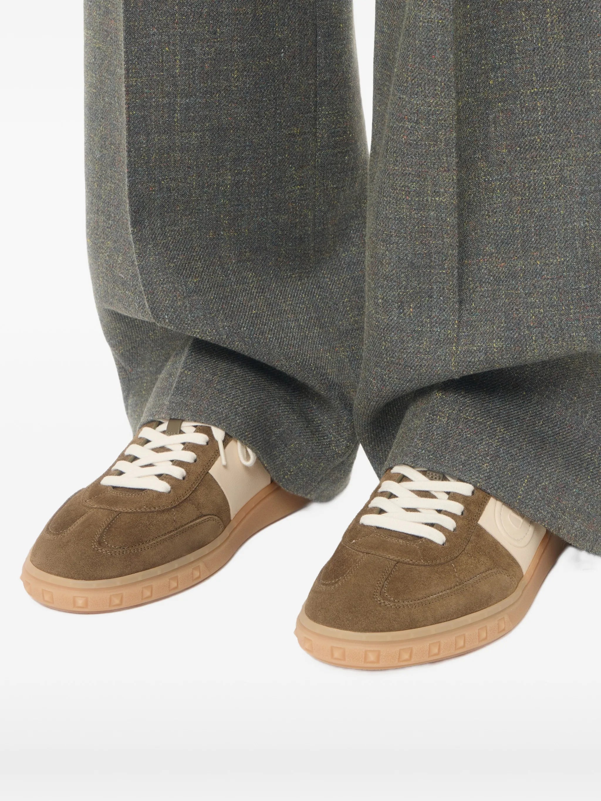 Upvillage low-top trainers in split leather and calfskin nappa leather
