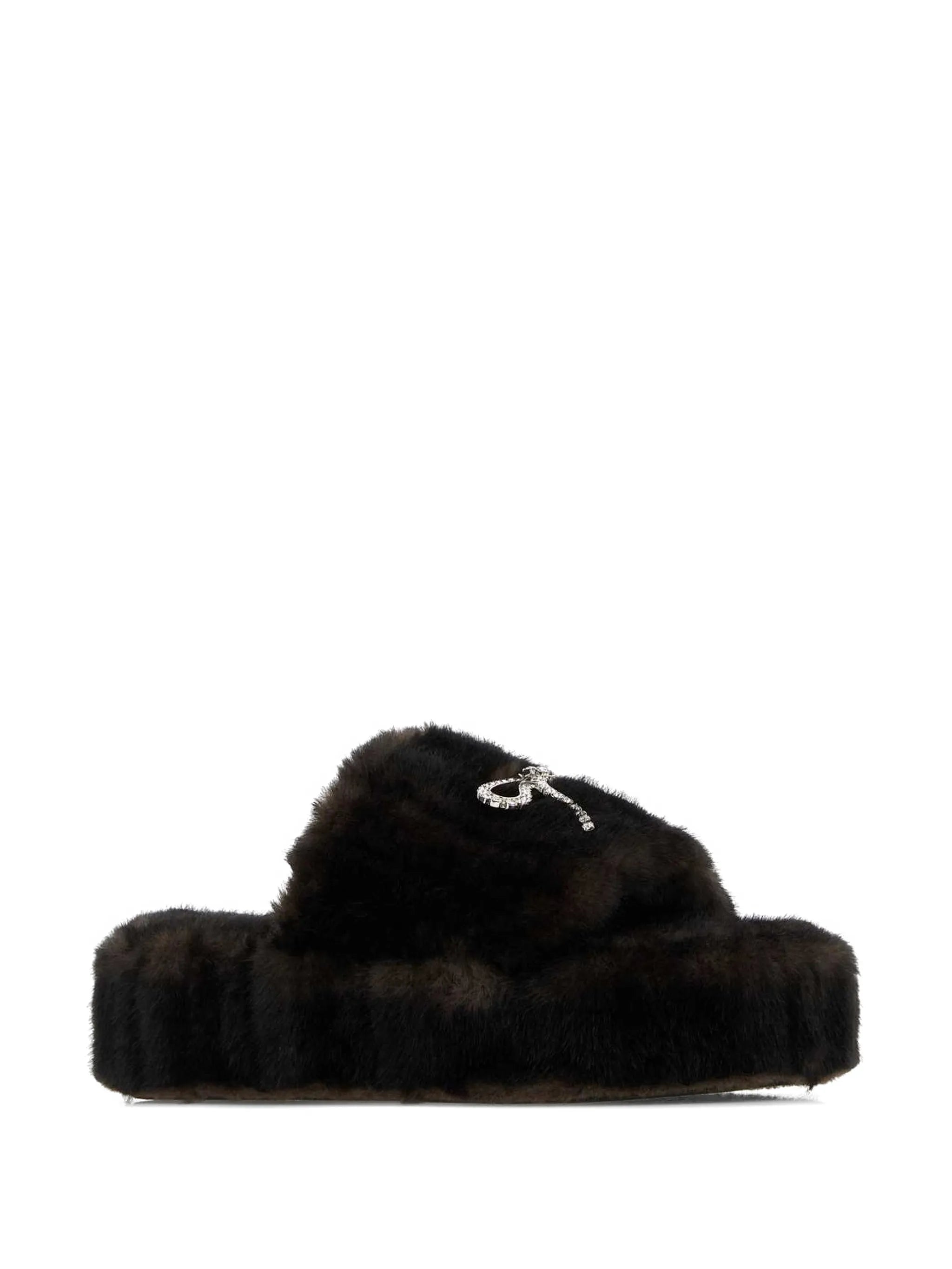 crystal-embellished platform slippers