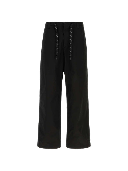 wide-leg drawstring trousers