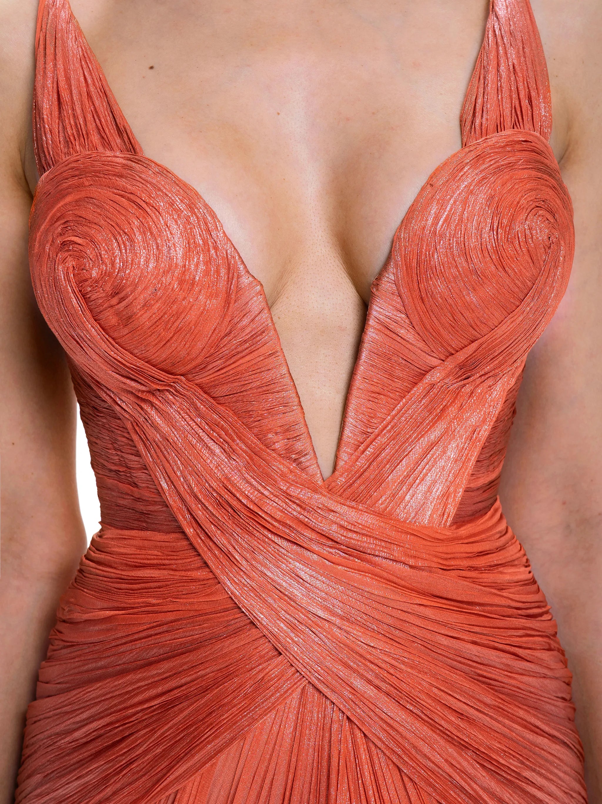 Corinna draped lace-up maxi dress