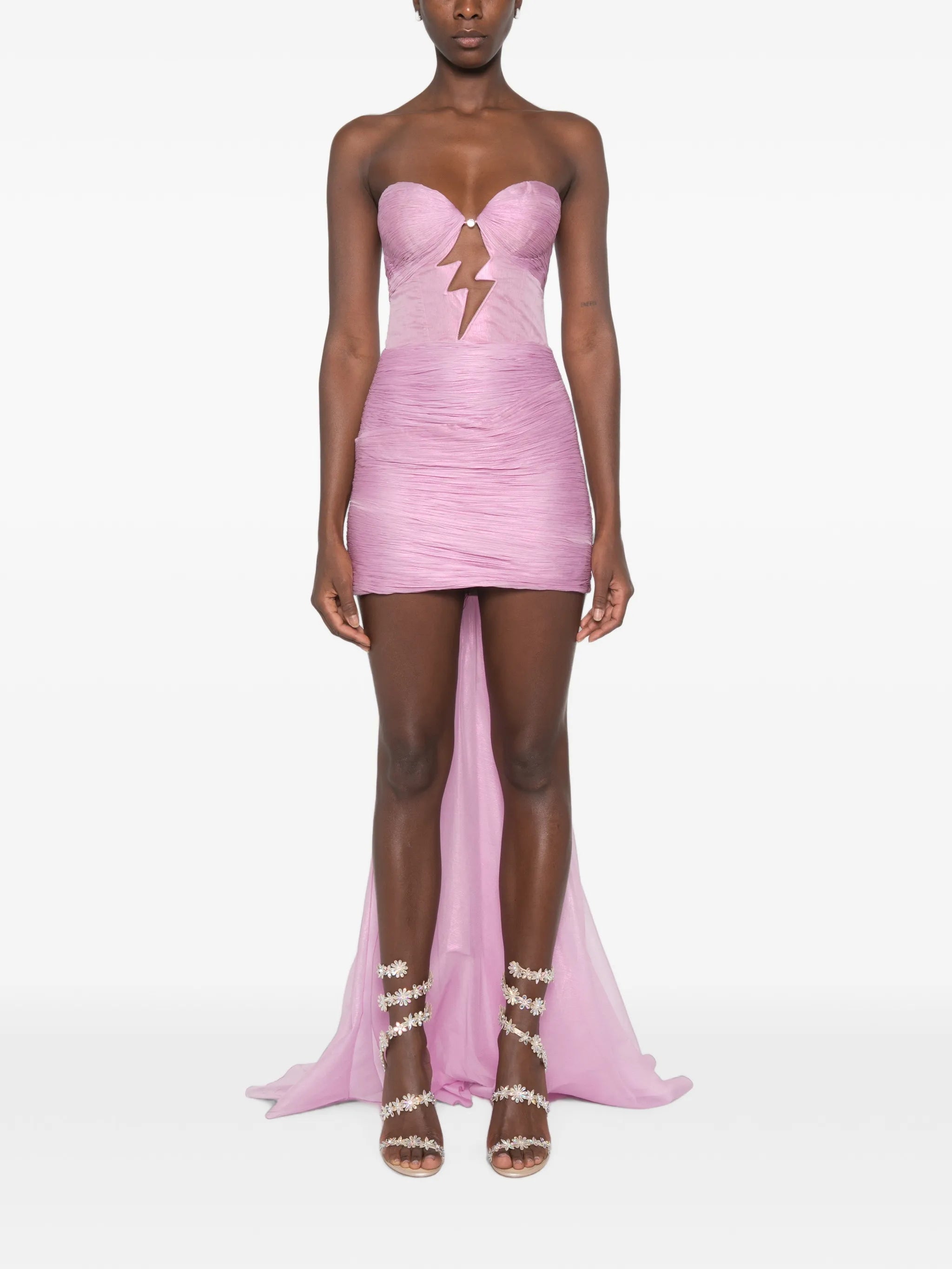 Kelly lightning-bolt cut-out mini dress