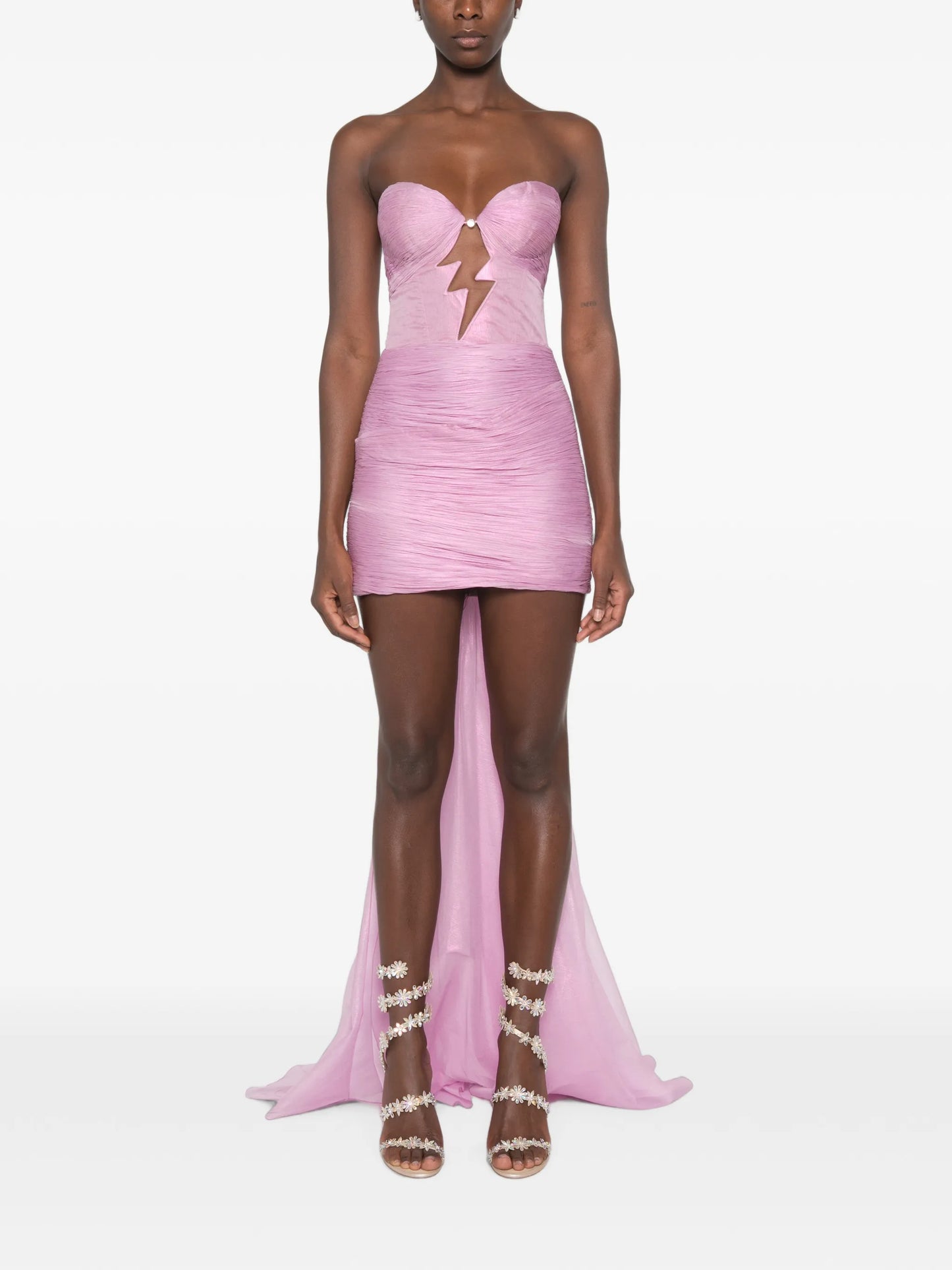 Kelly lightning-bolt cut-out mini dress