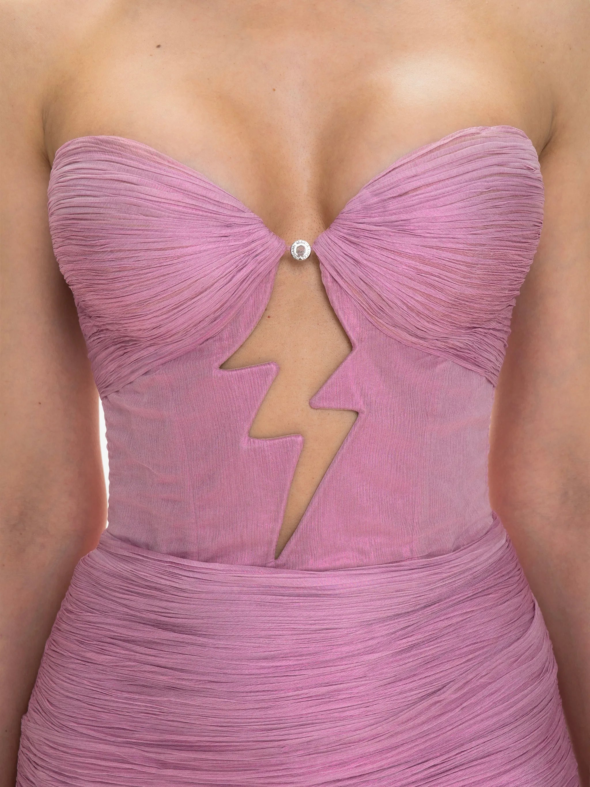 Kelly lightning-bolt cut-out mini dress