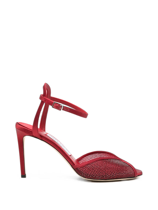 Sacora crystal-embellished mesh sandals