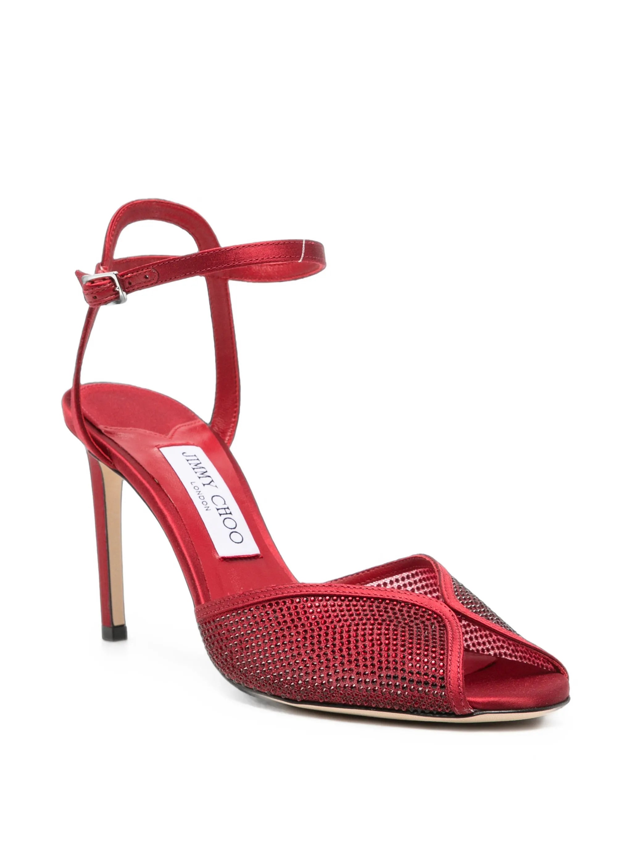Sacora crystal-embellished mesh sandals