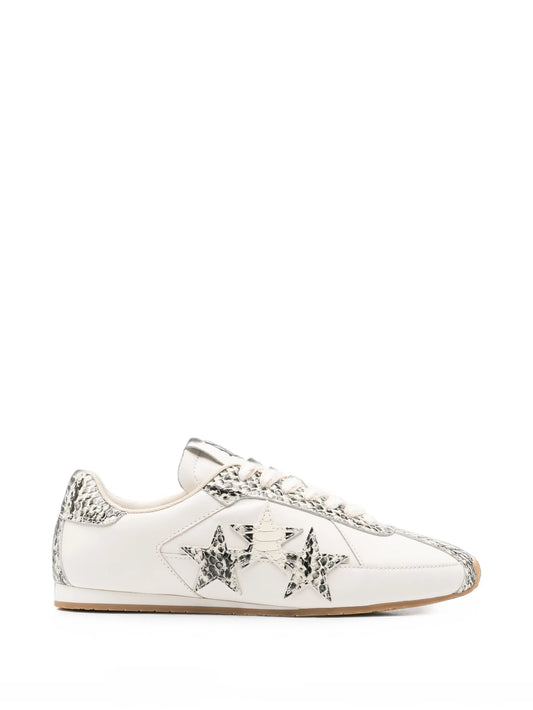 python-effect star-patch sneakers