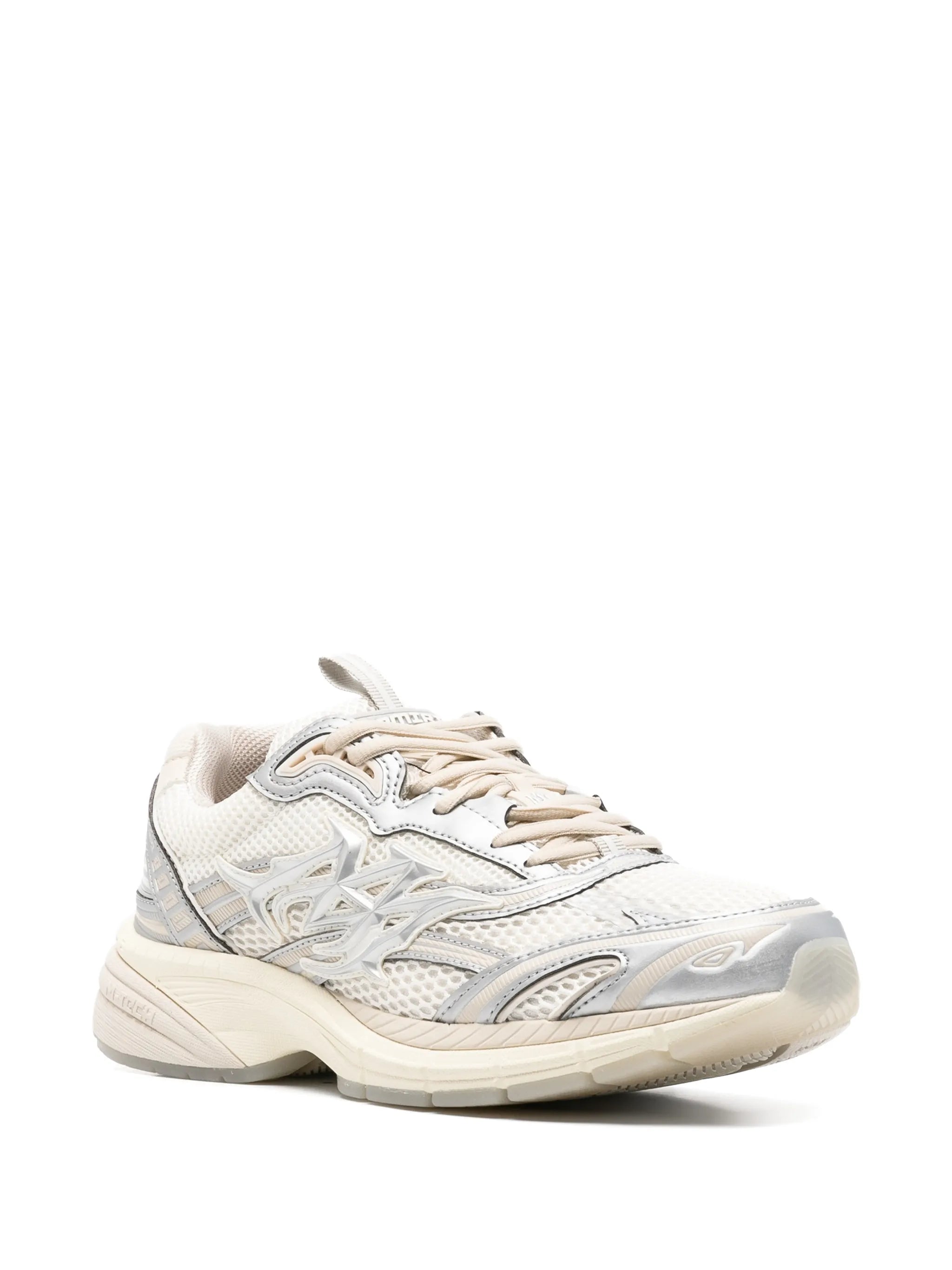 M-Tech metallic leather sneakers