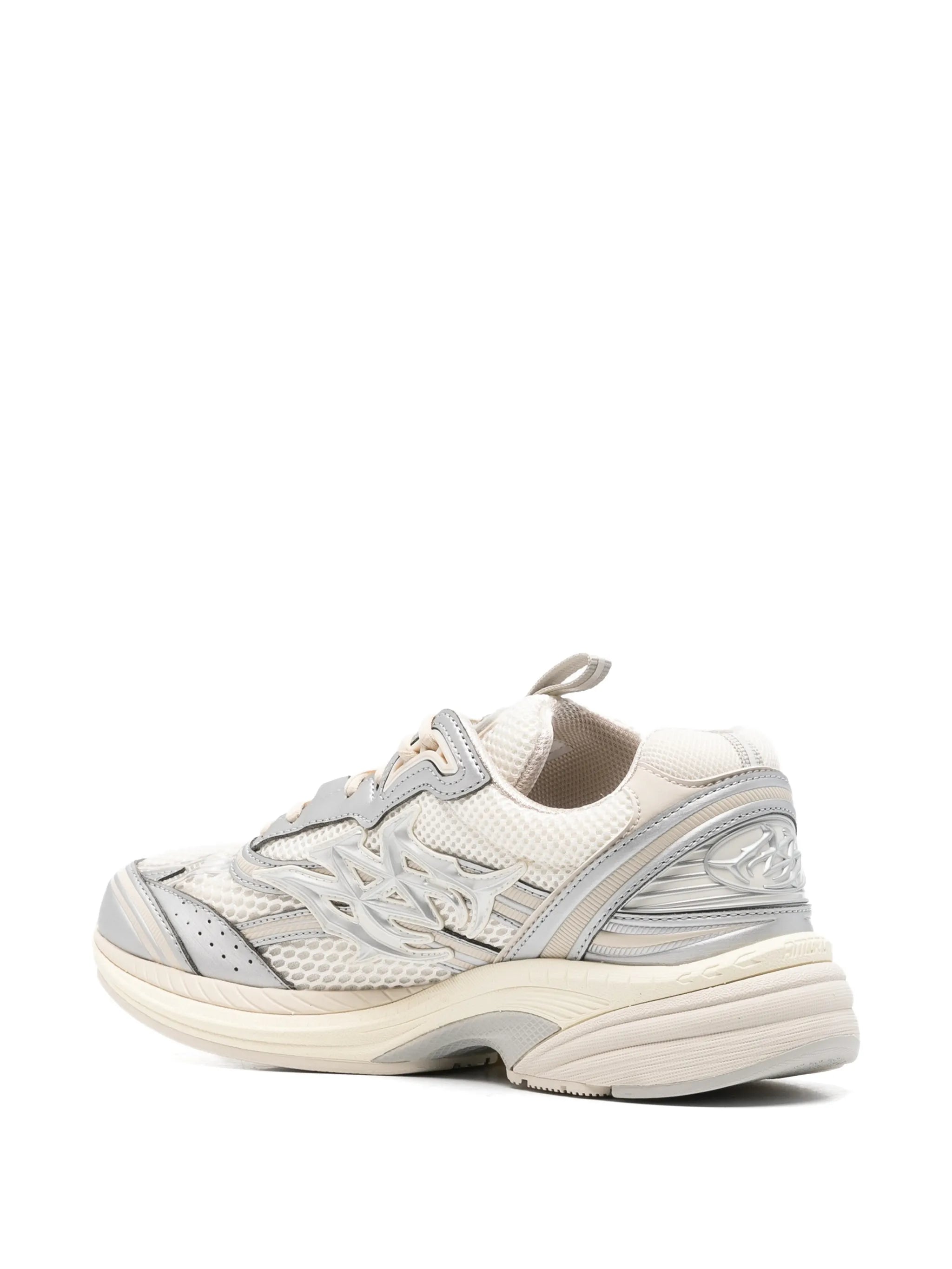 M-Tech metallic leather sneakers
