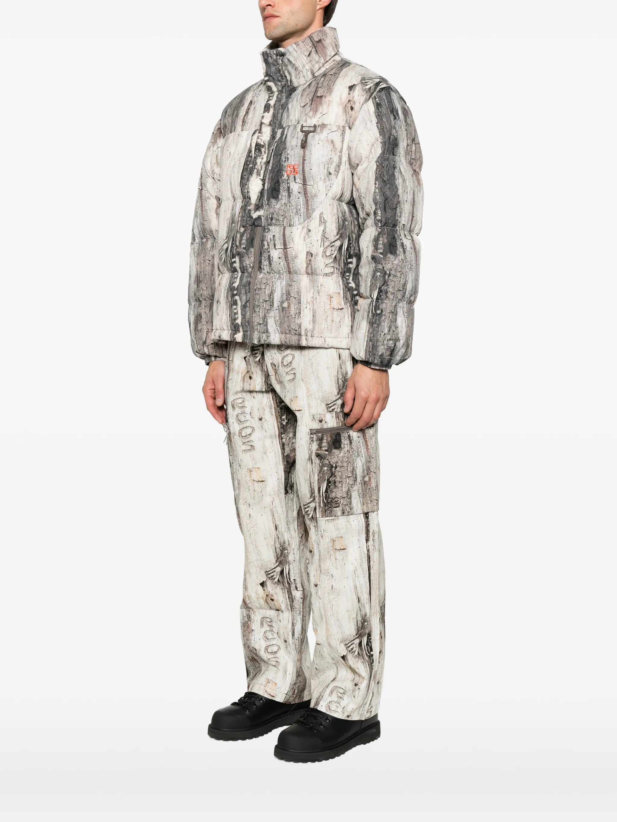 Sierra tree-bark-print puffer jacket