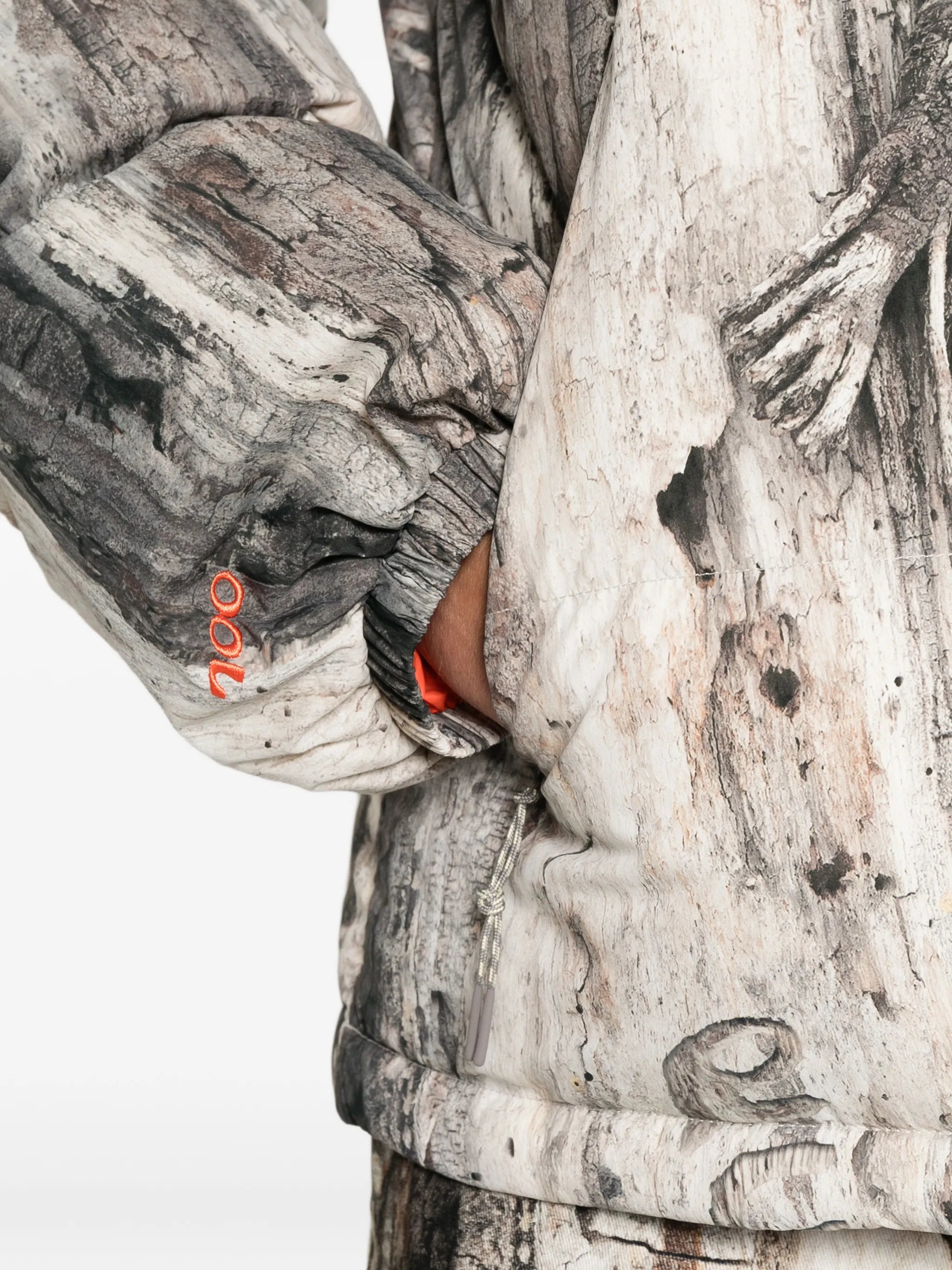 Sierra tree-bark-print puffer jacket