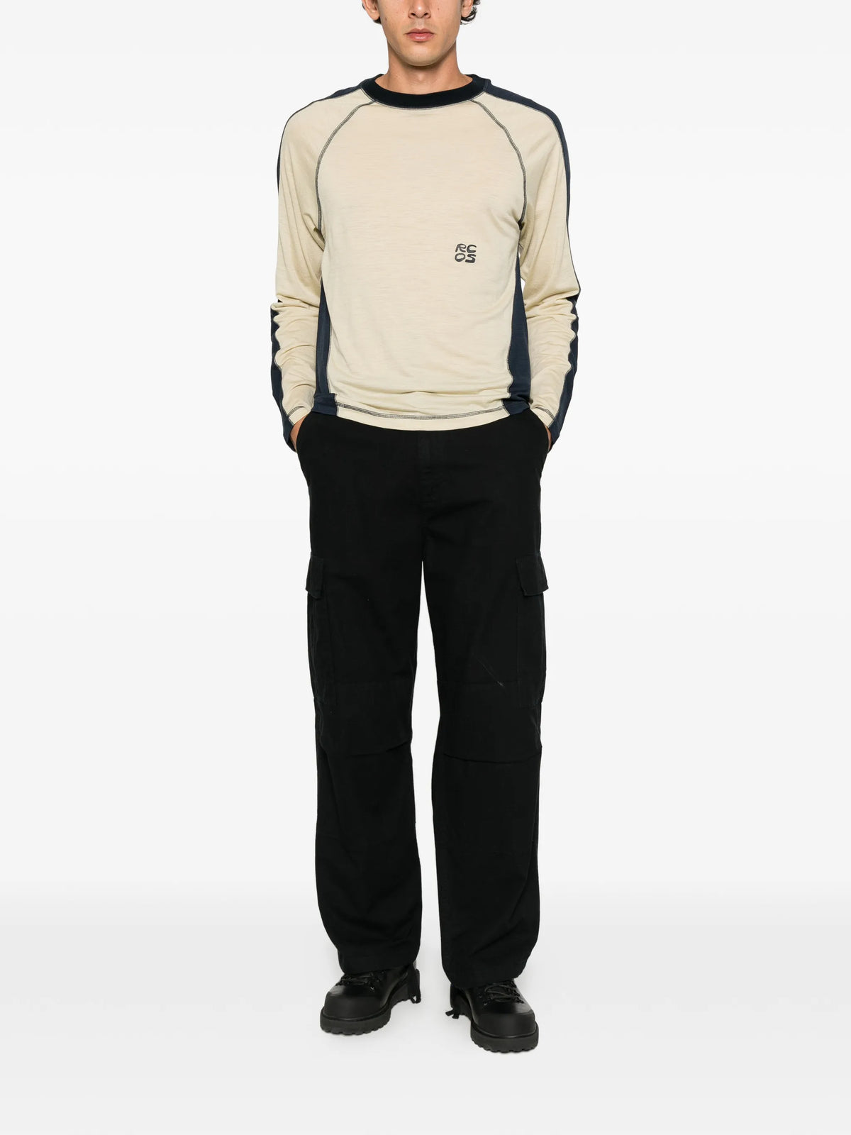 paneled T-shirt