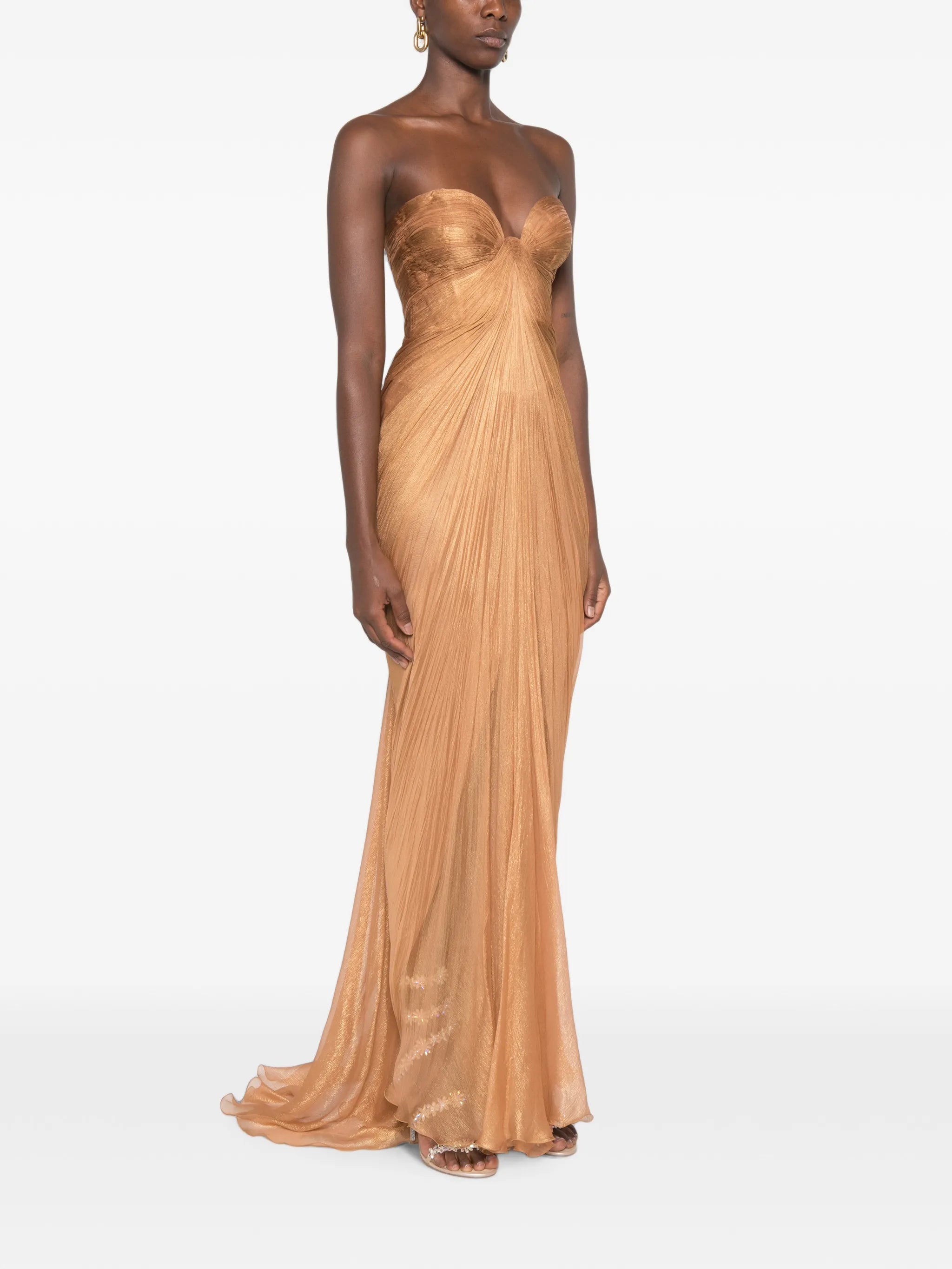 Salima pleated maxi dress