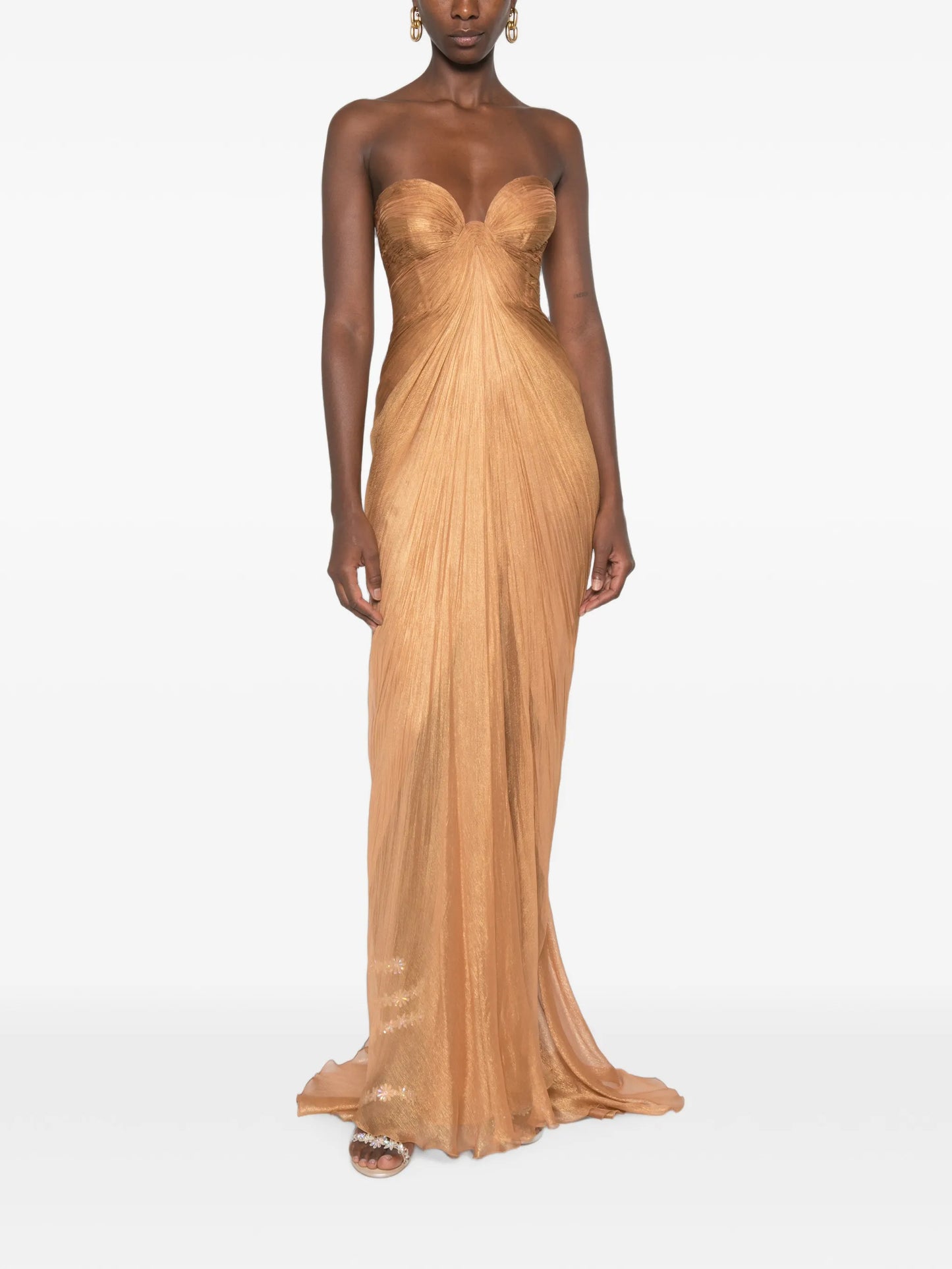 Salima pleated maxi dress