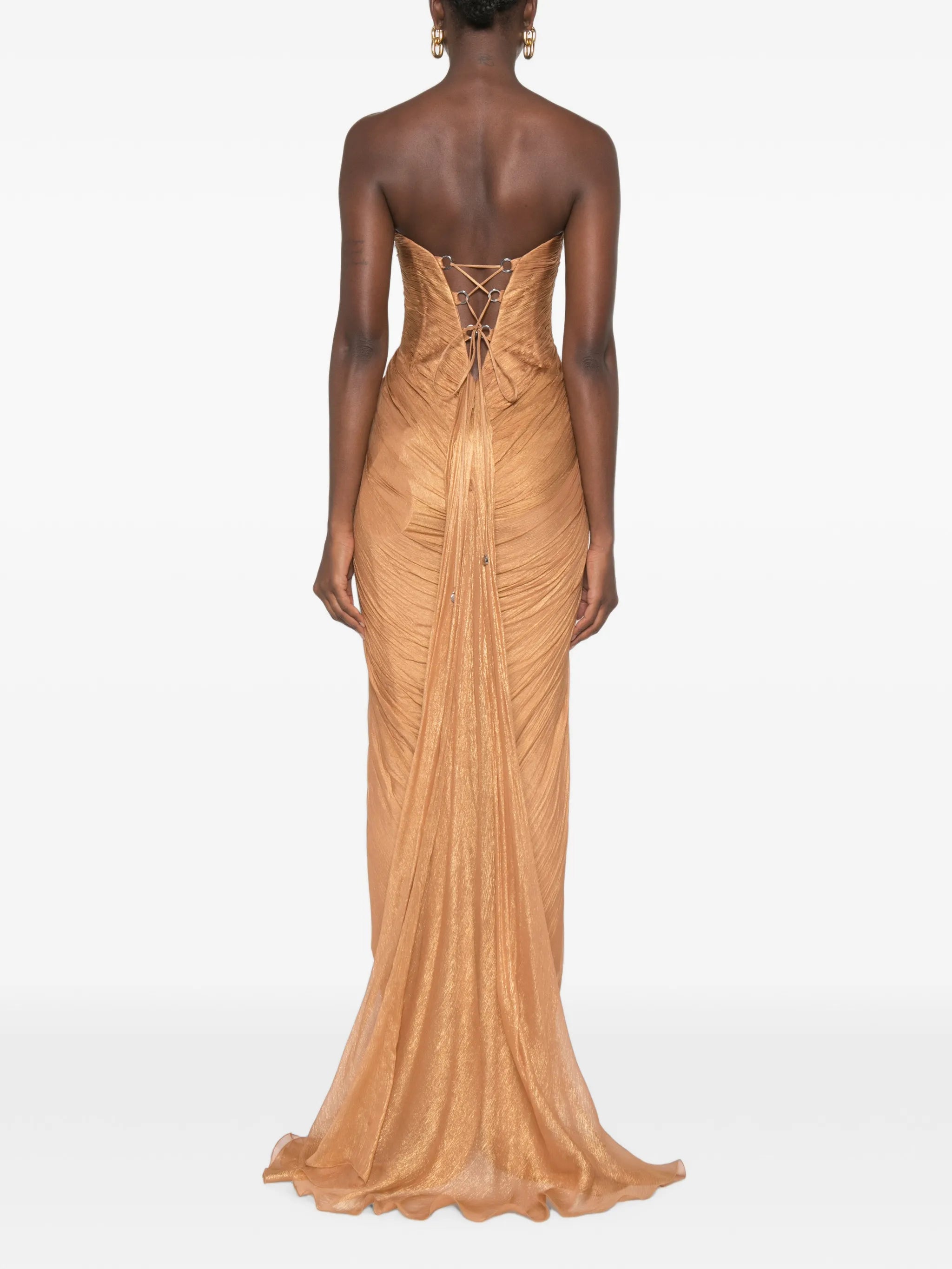 Salima pleated maxi dress