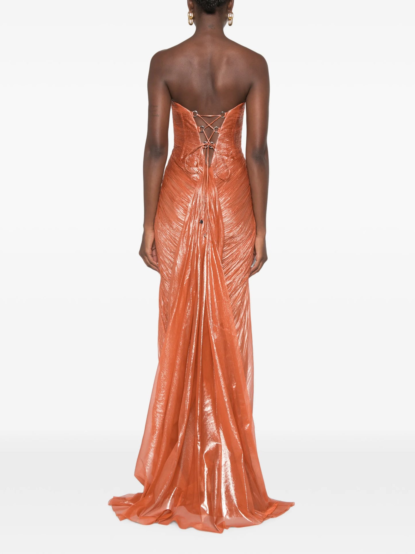 Salima pleated maxi dress