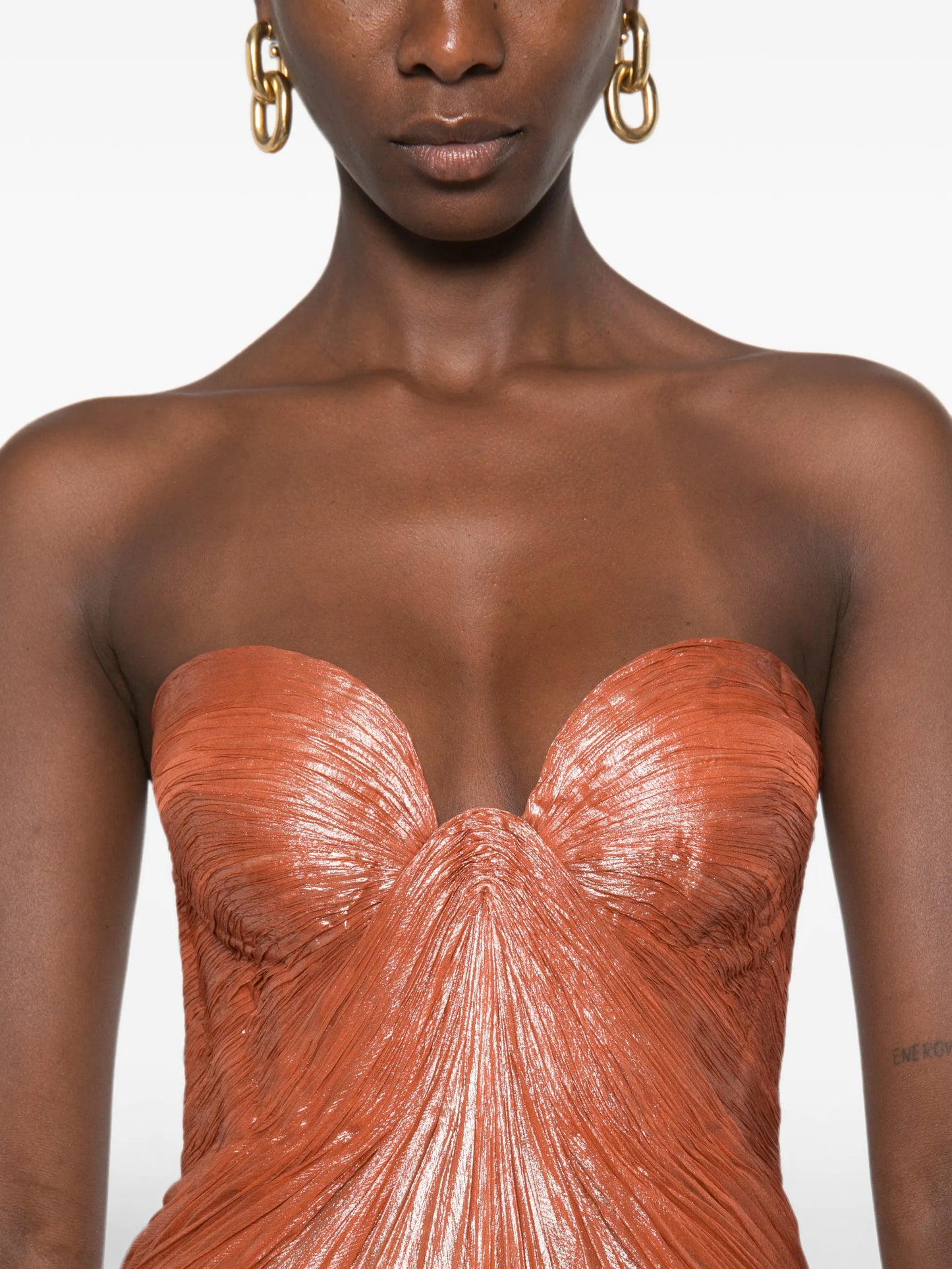 Salima pleated maxi dress