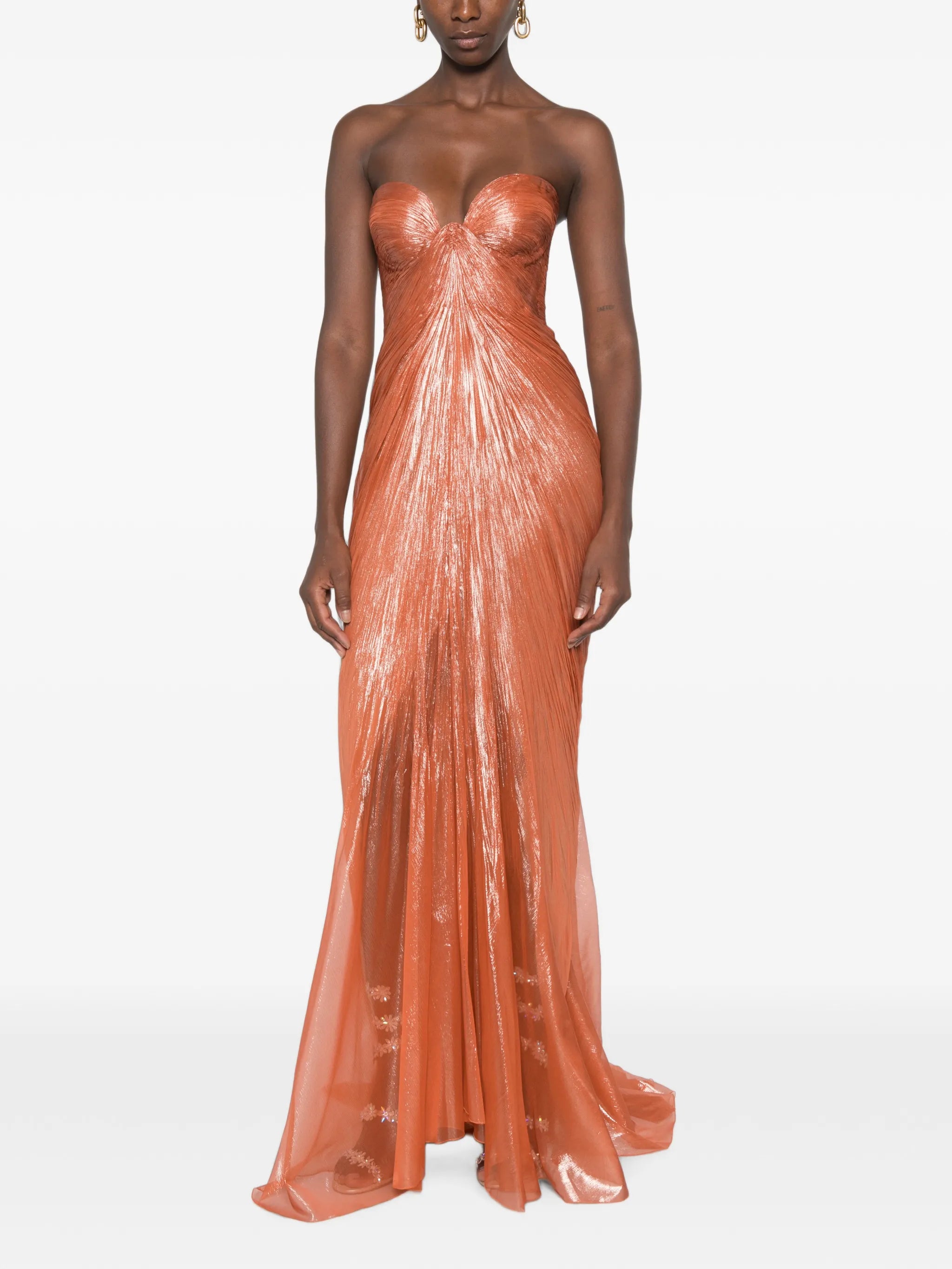 Salima pleated maxi dress