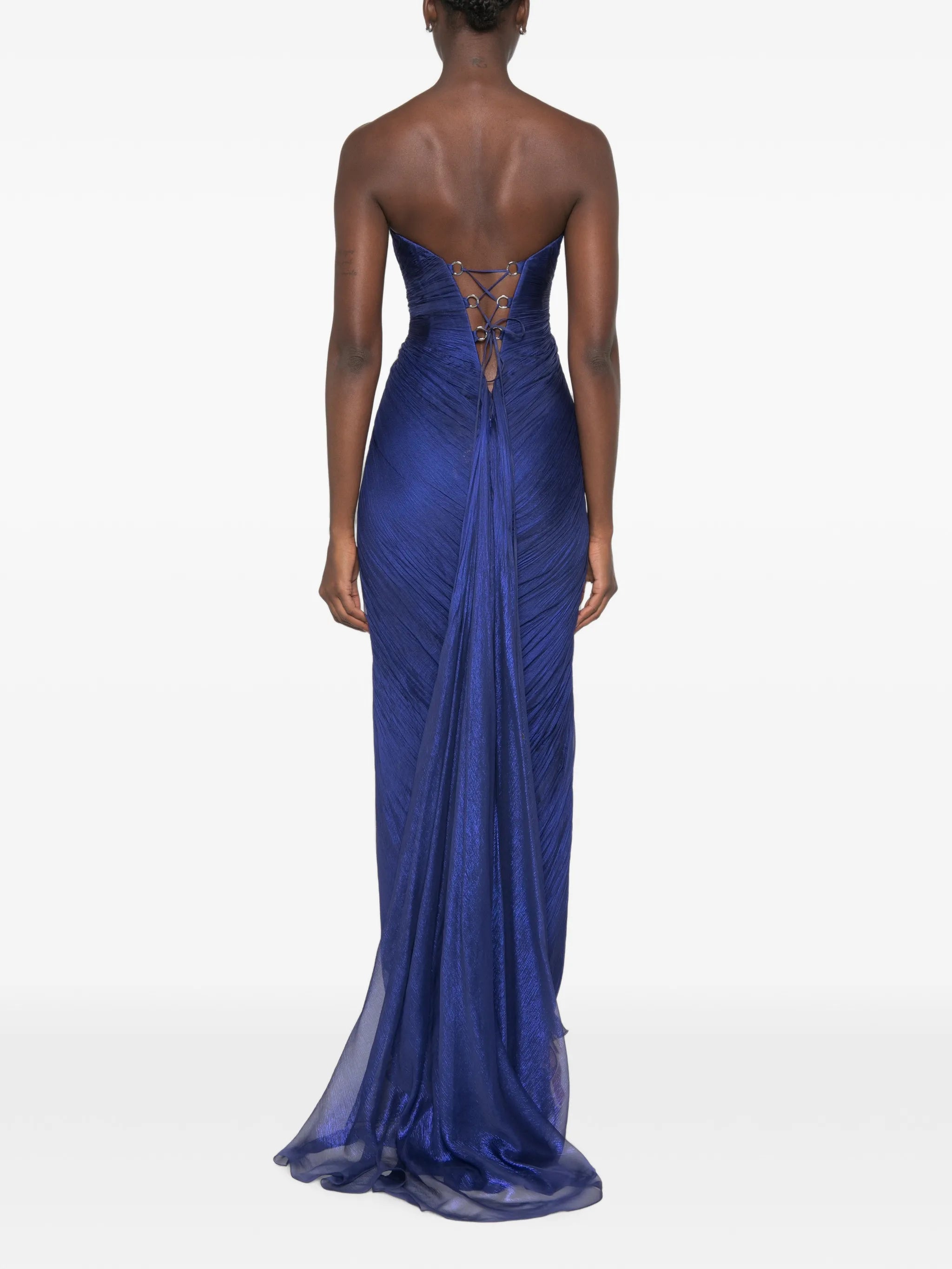 Verity cut-out pleated maxi dress