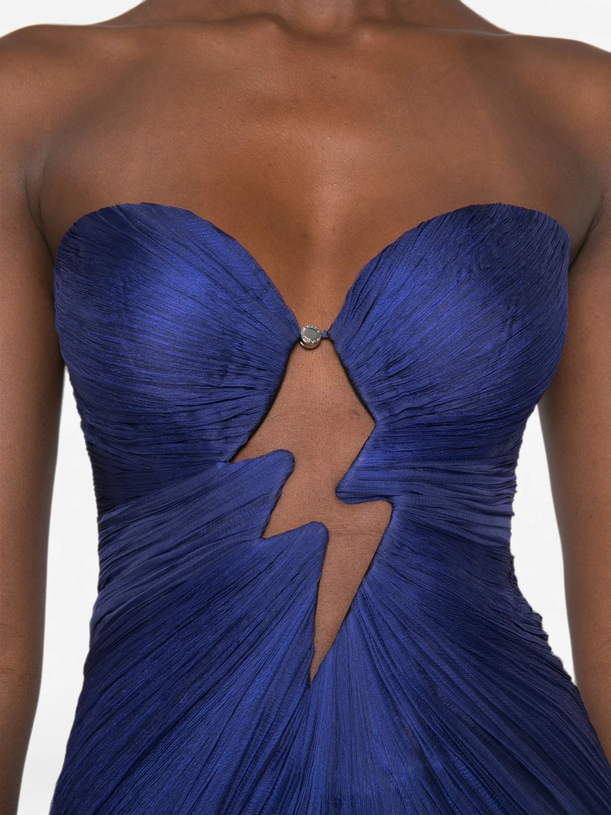 Verity cut-out pleated maxi dress