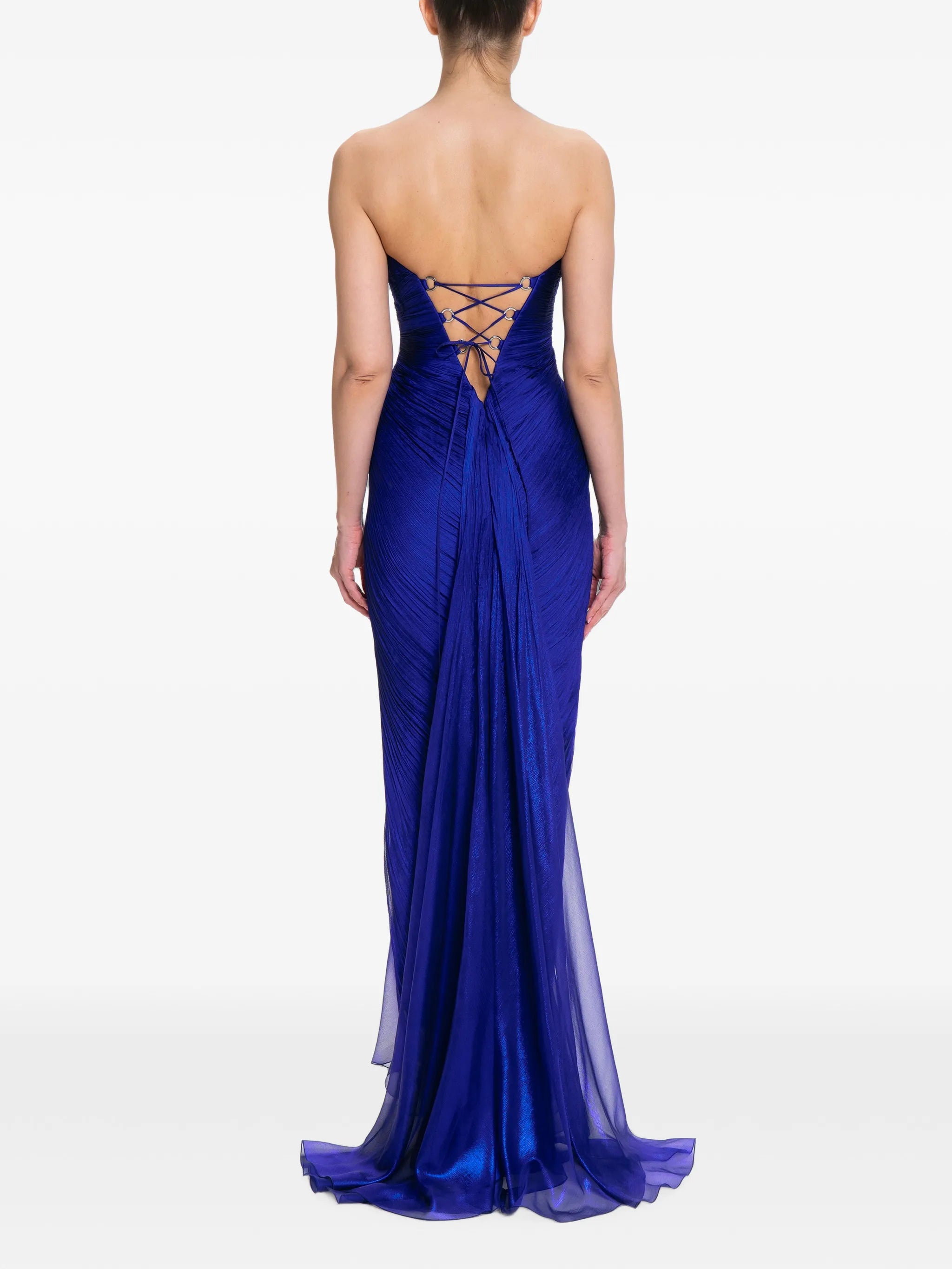 Verity cut-out pleated maxi dress