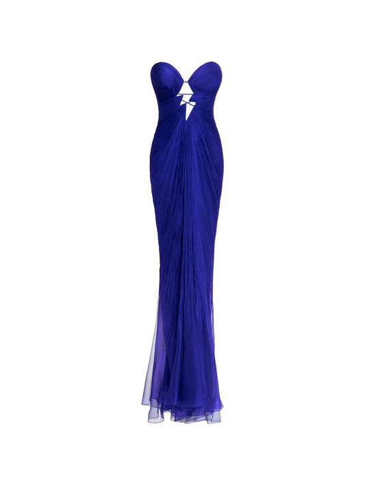 Verity cut-out pleated maxi dress