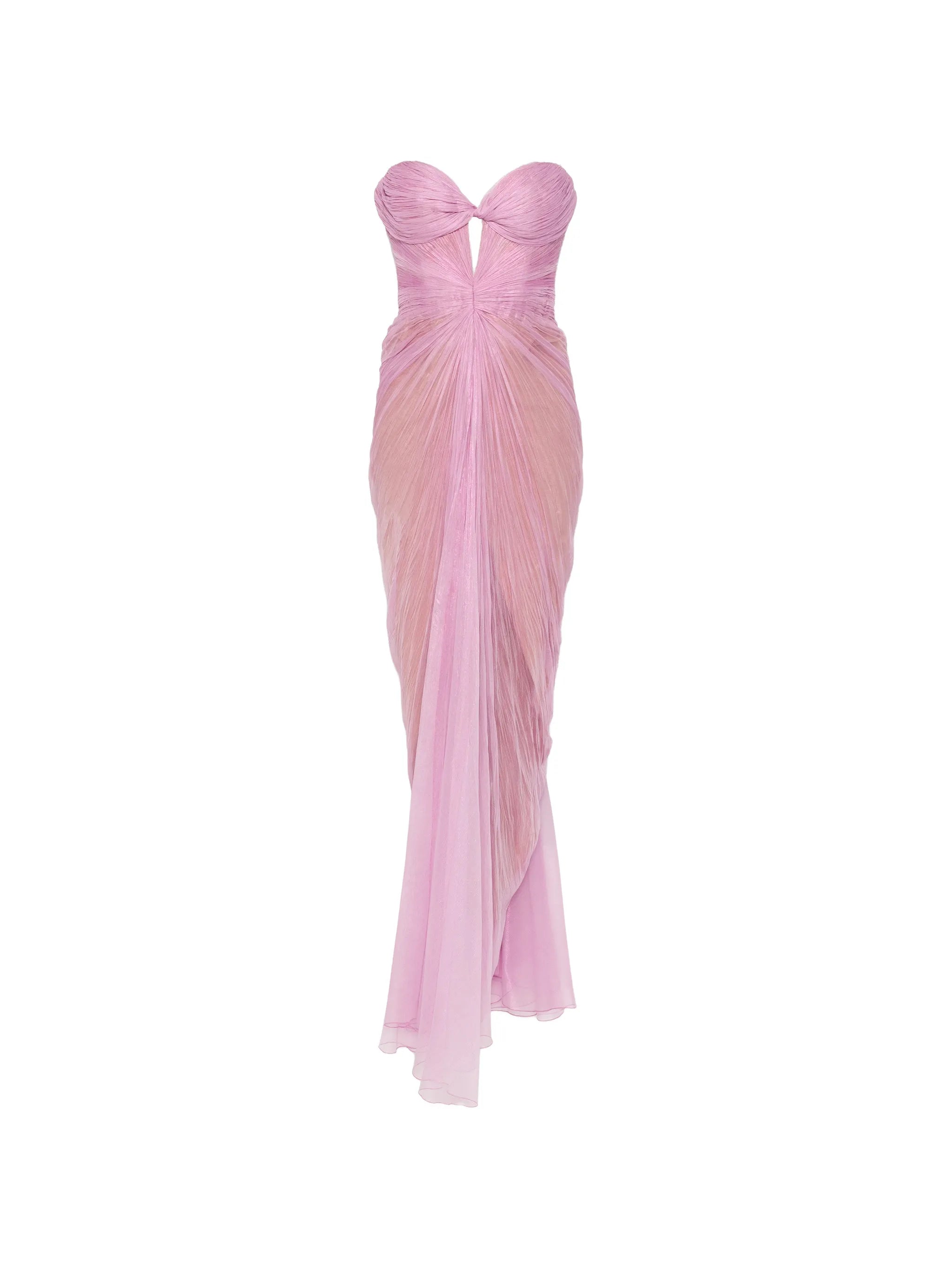 Tomina ruched lace-up maxi dress