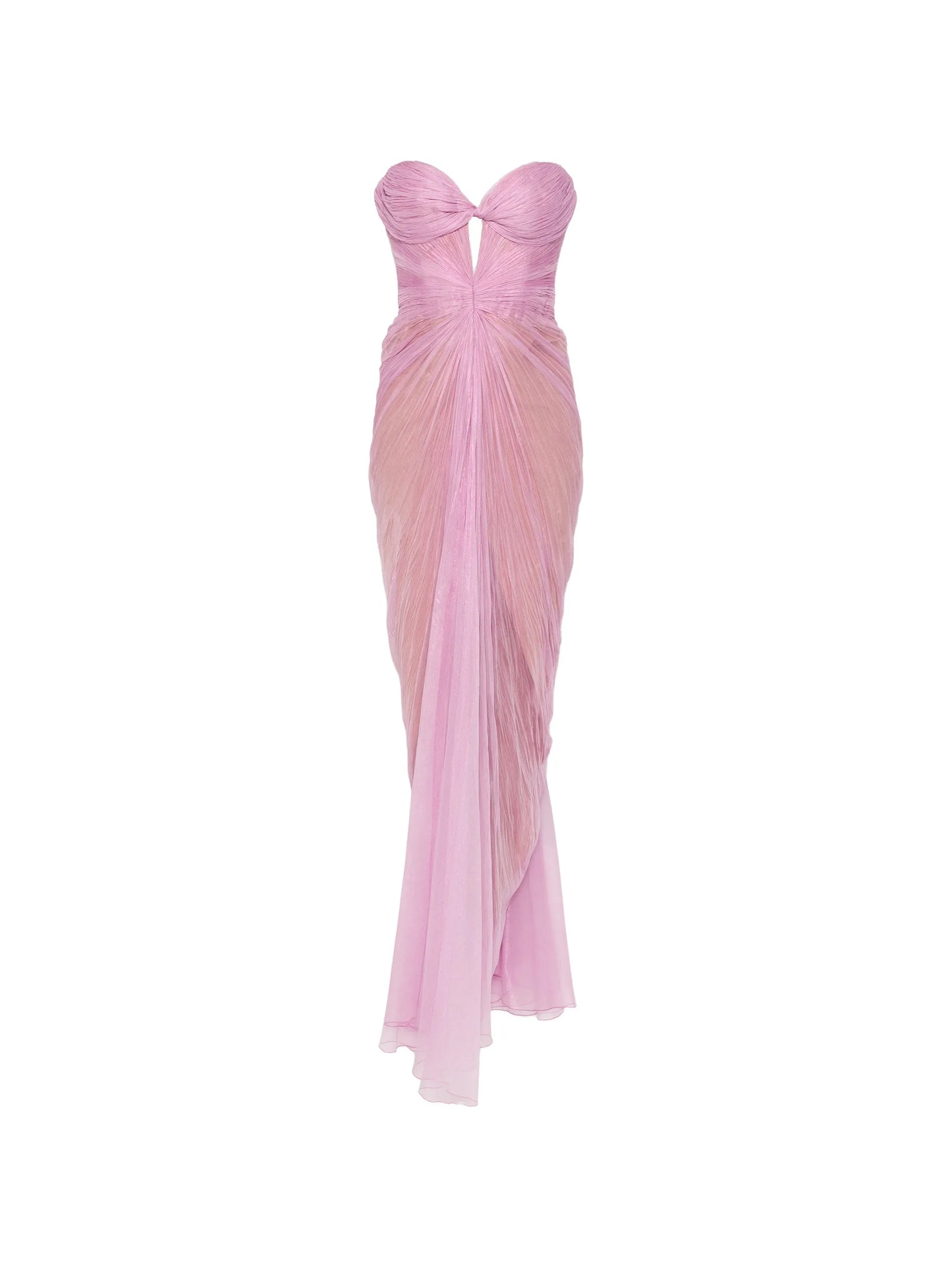 Tomina ruched lace-up maxi dress