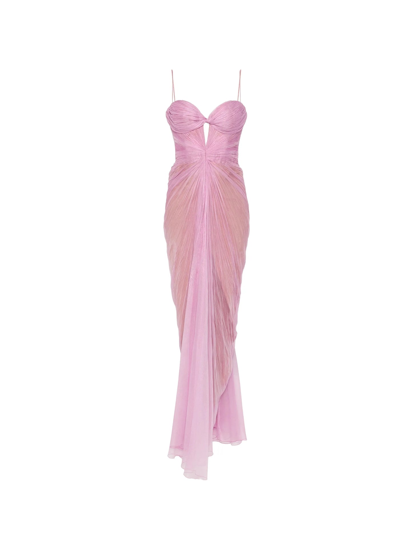 Tomina ruched lace-up maxi dress