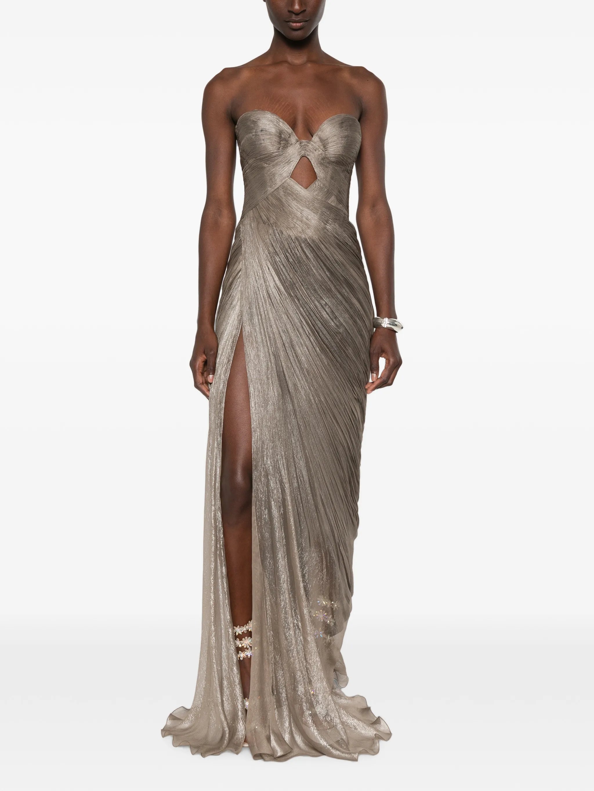 Zephyra side-slit maxi dress