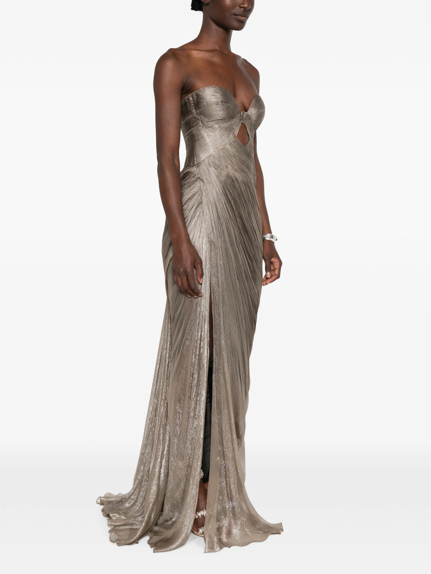 Zephyra side-slit maxi dress