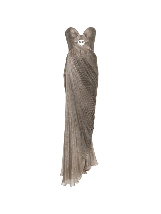 Zephyra side-slit maxi dress