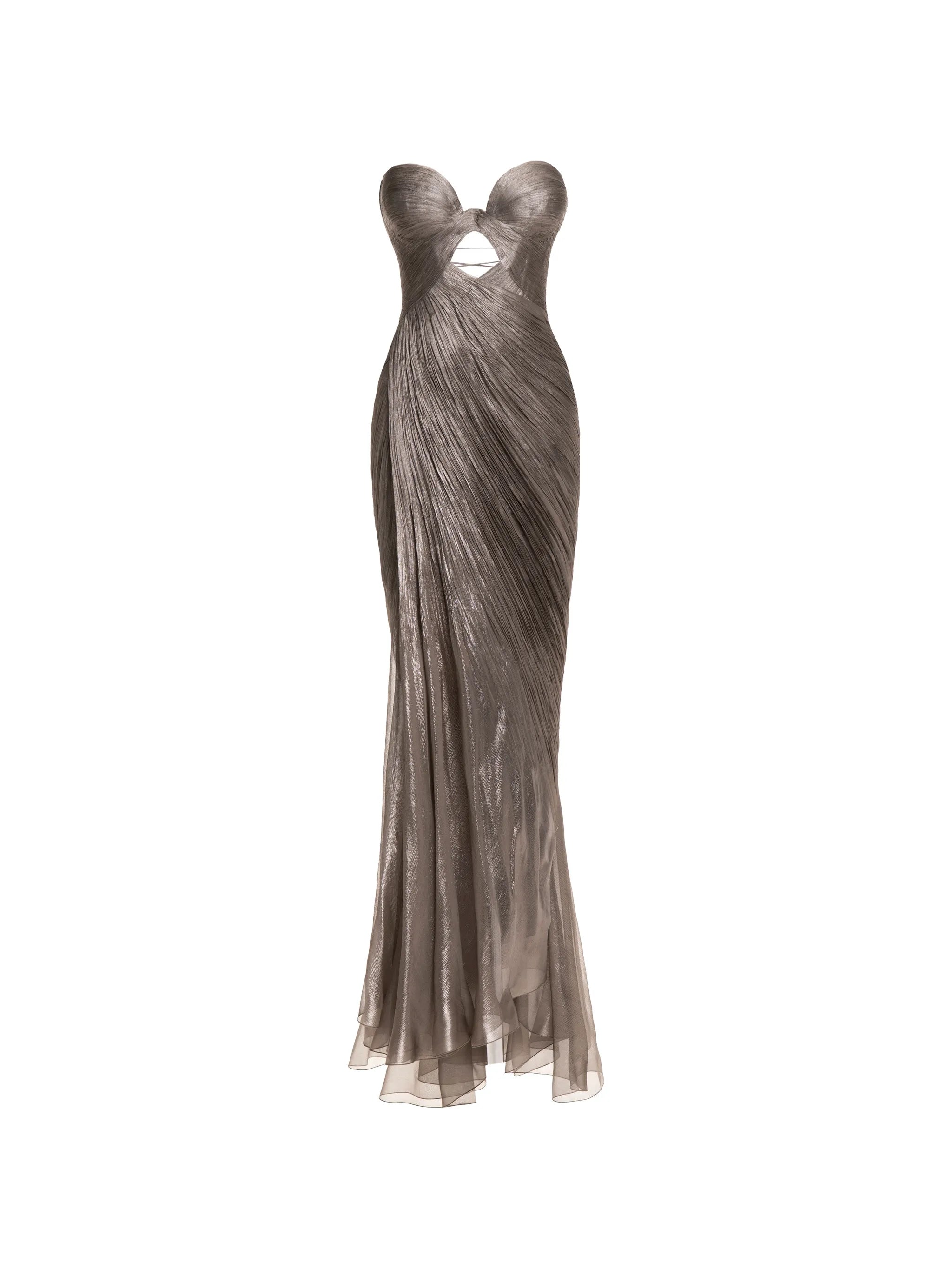 Zephyra side-slit maxi dress