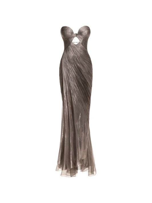 Zephyra side-slit maxi dress