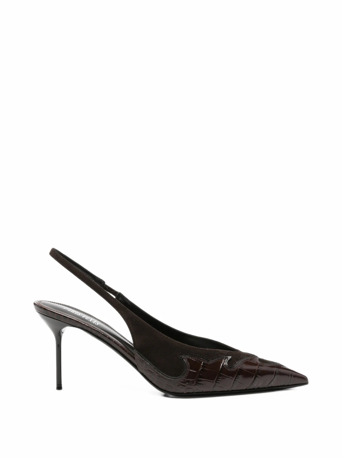 Lidia Queen of Hearts croc-effect slingback pumps
