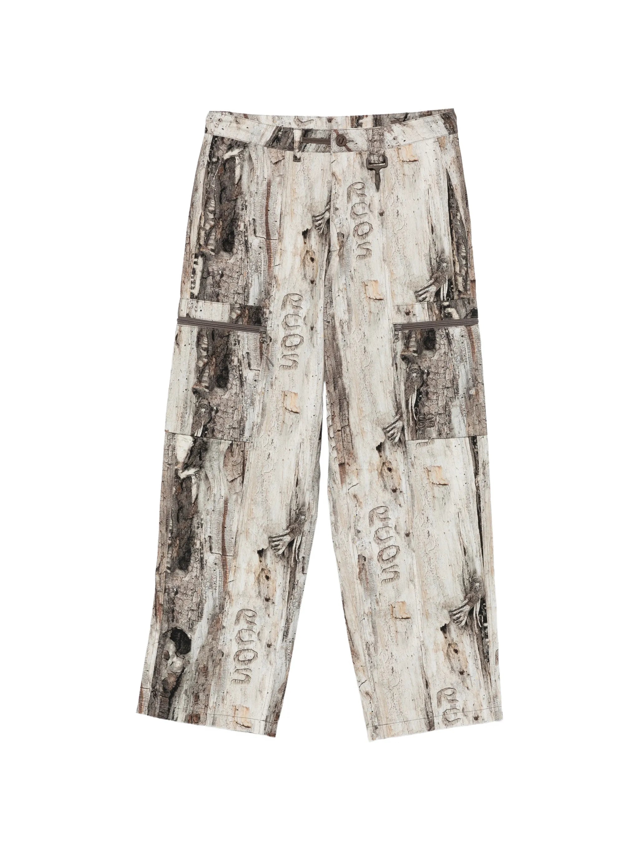 Lassen tree-bark-print cargo pants