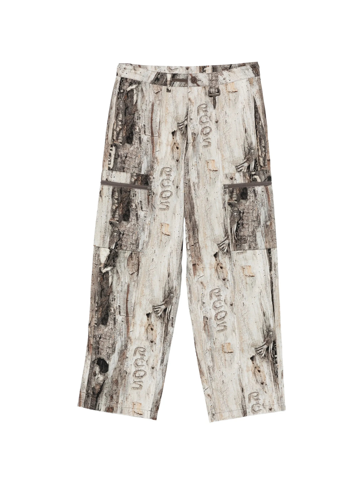Lassen tree-bark-print cargo pants
