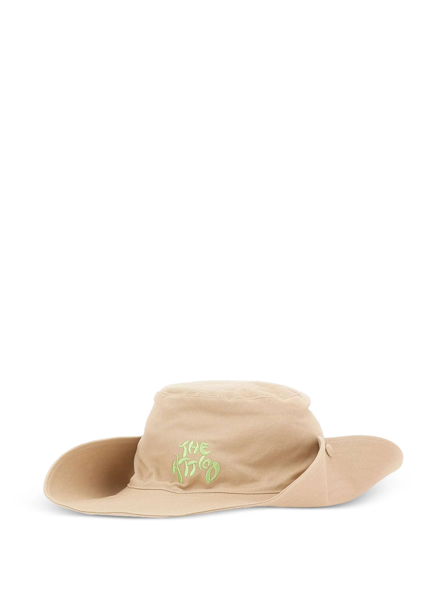 logo-embroidered wide-brim hat