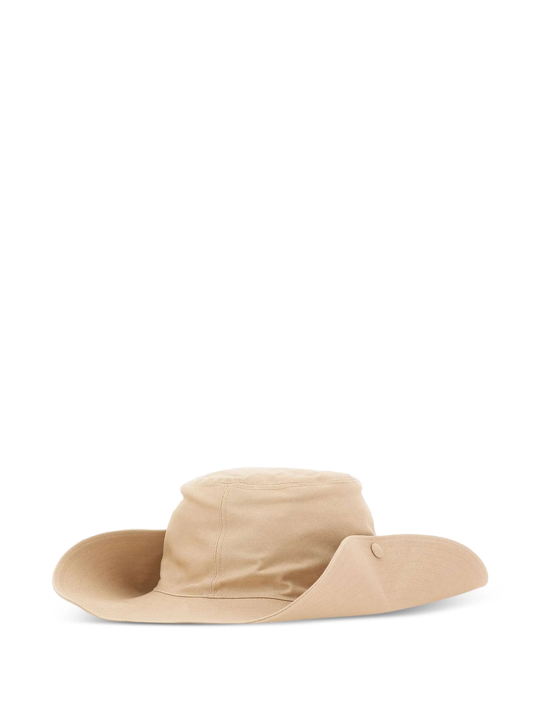 logo-embroidered wide-brim hat