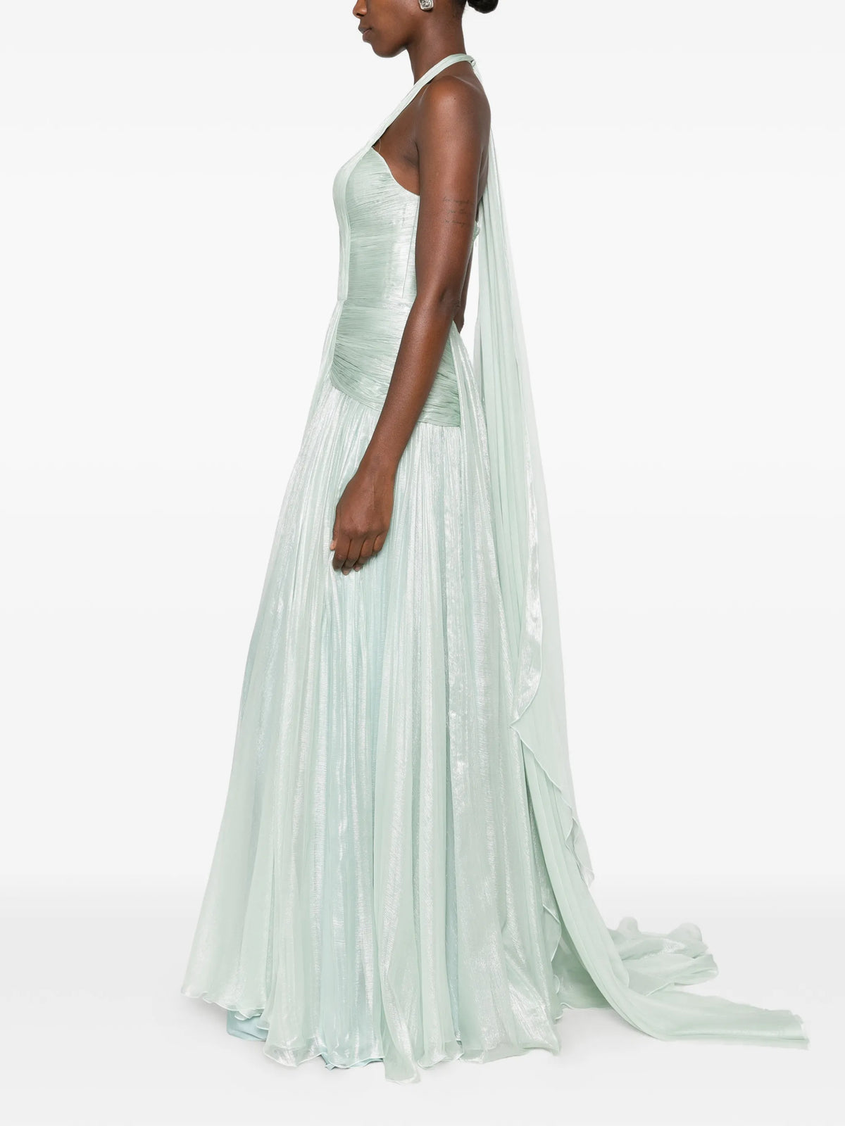 Sonya pleated maxi dress